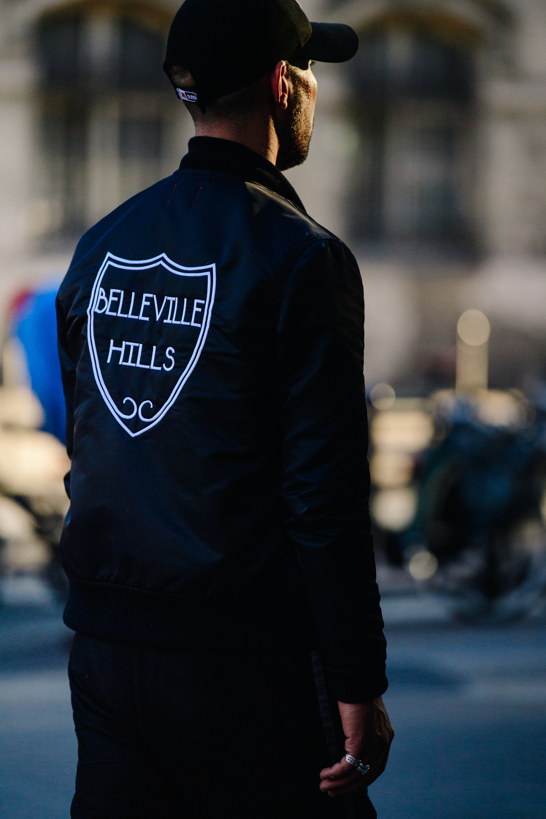 Man wearing black jacket
