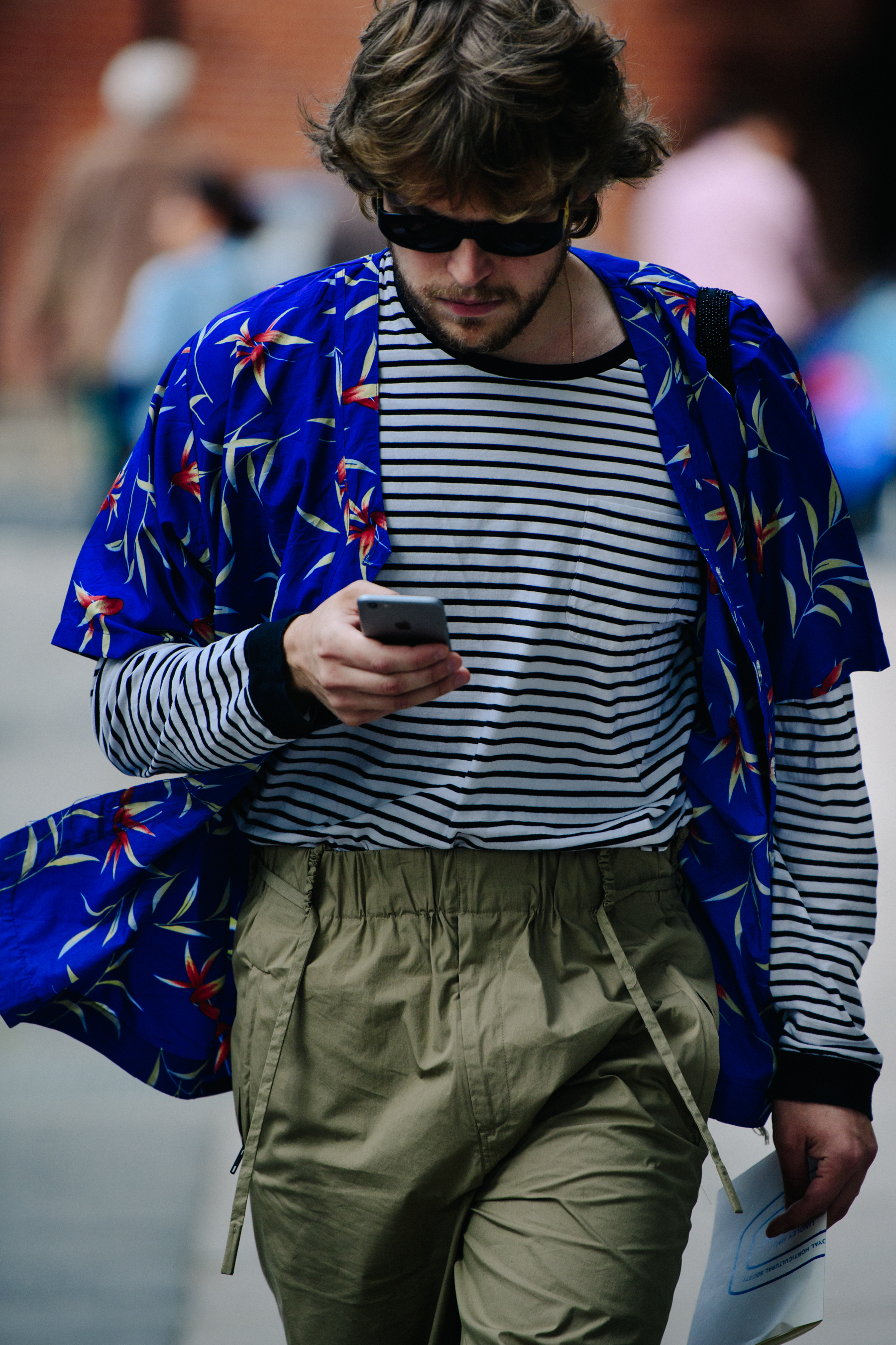 Man wearing floral shirt