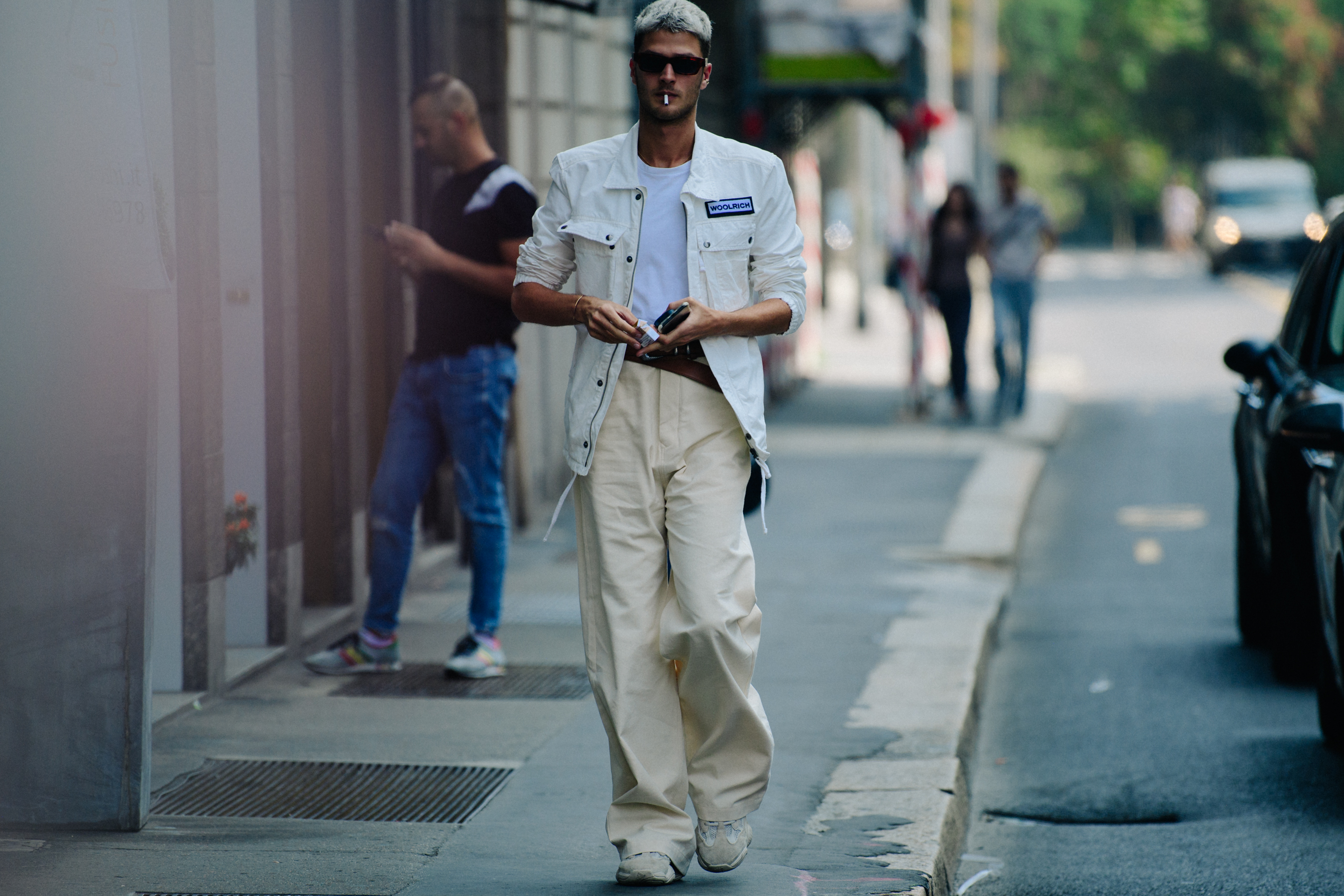 Man wearing white outfit