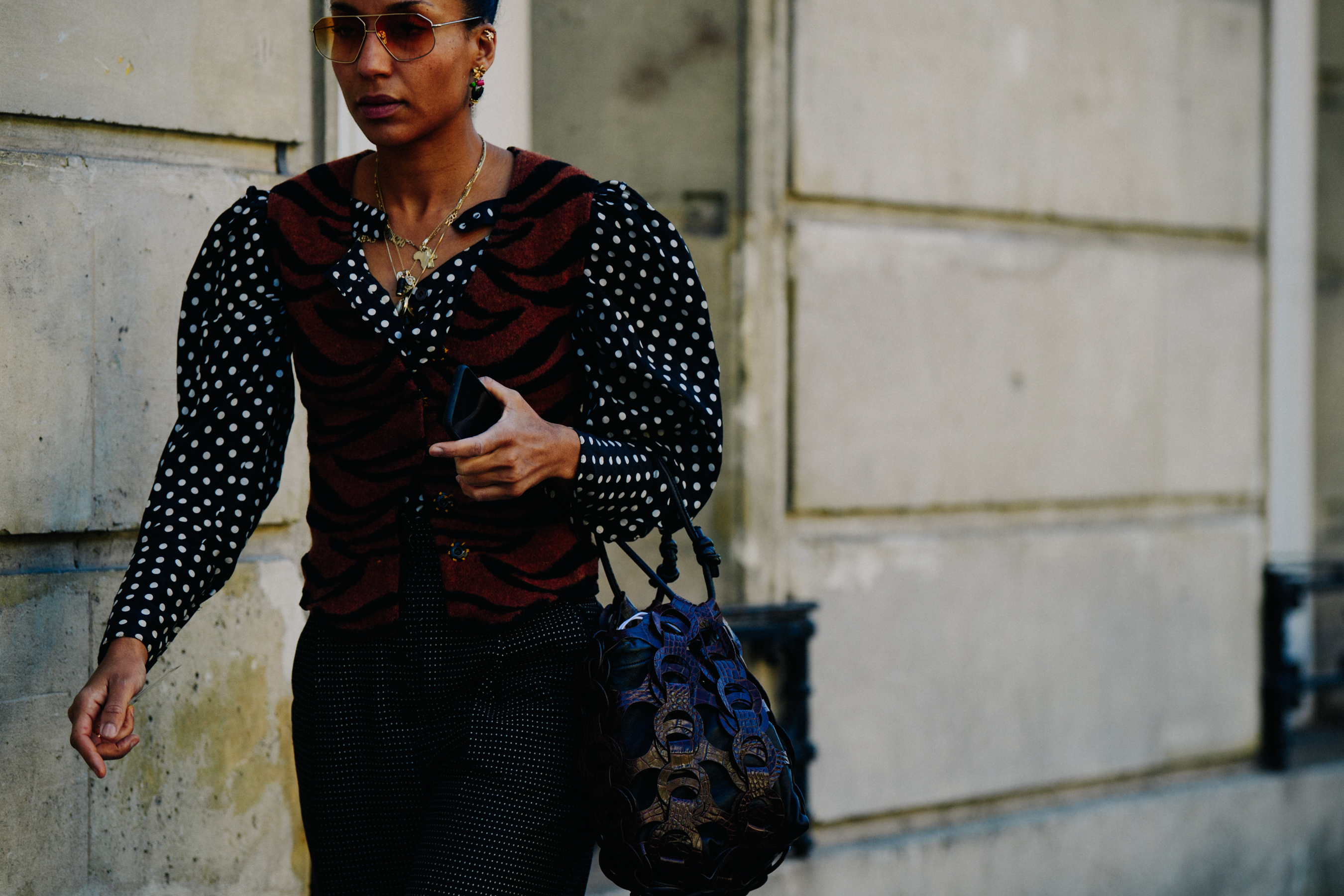 Woman wearing brown waistcoat