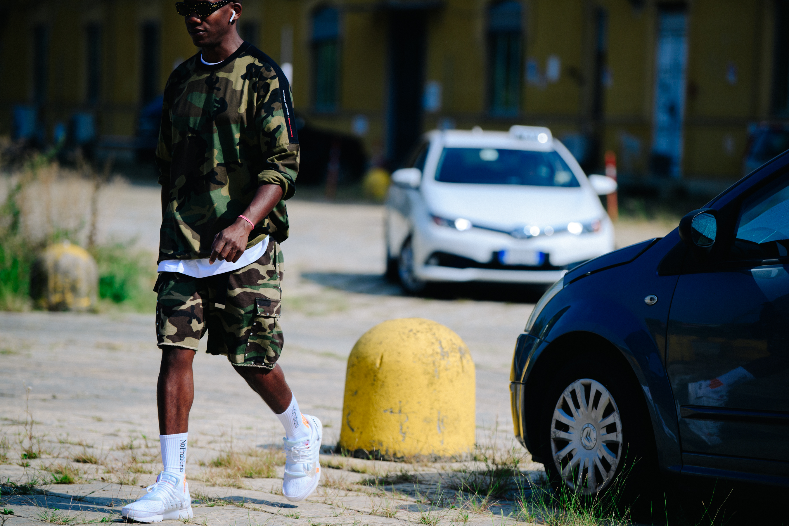 Man wearing camo outfit