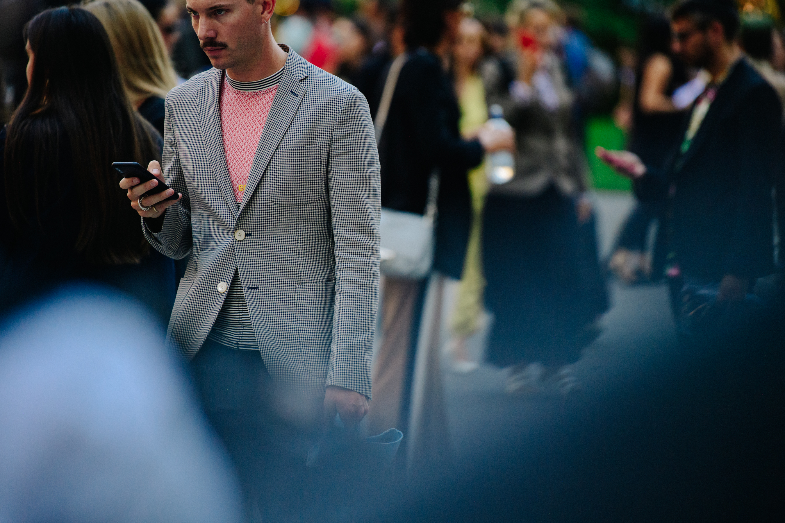 Man wearing Eckhaus Latta