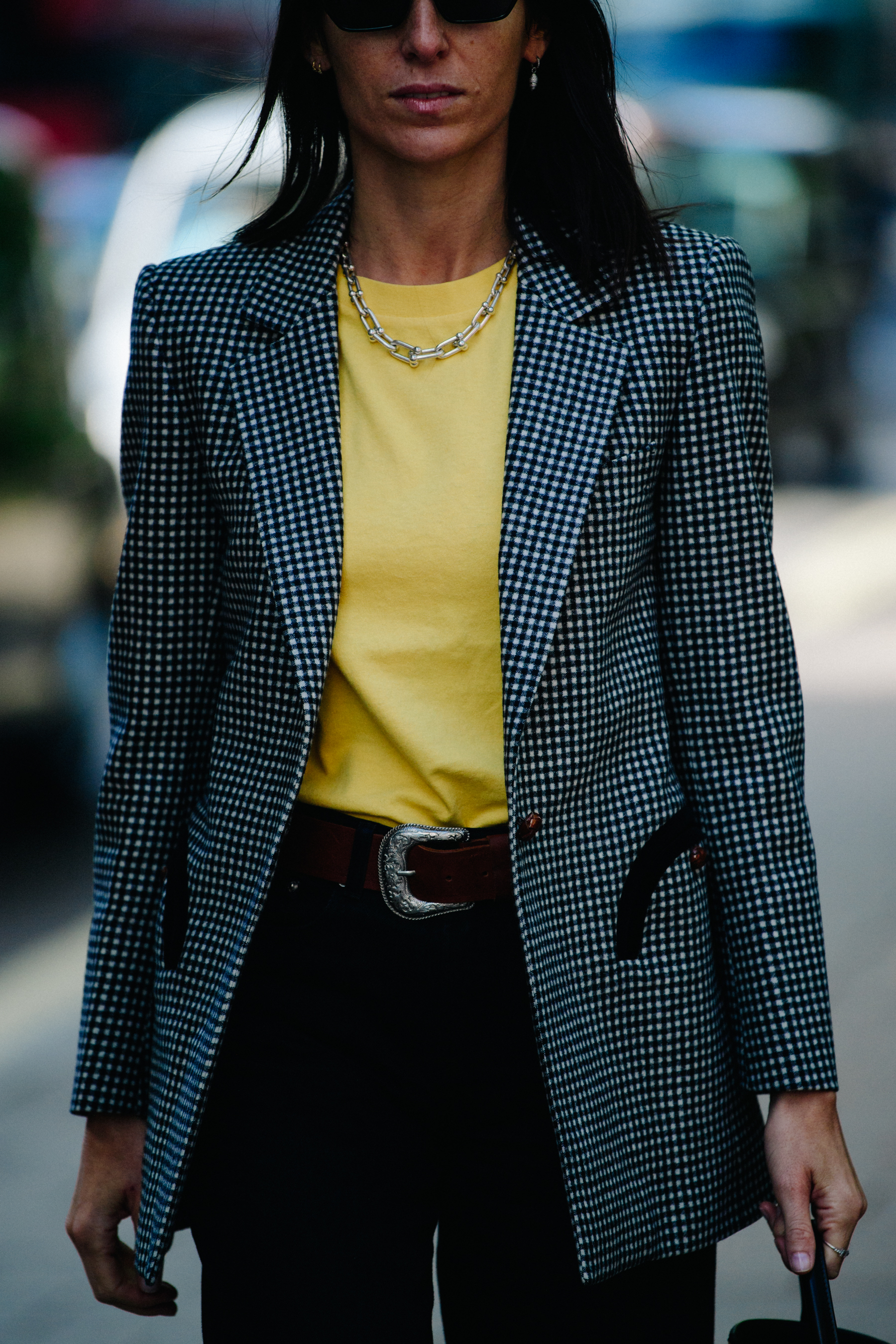 Woman wearing yellow tee shirt