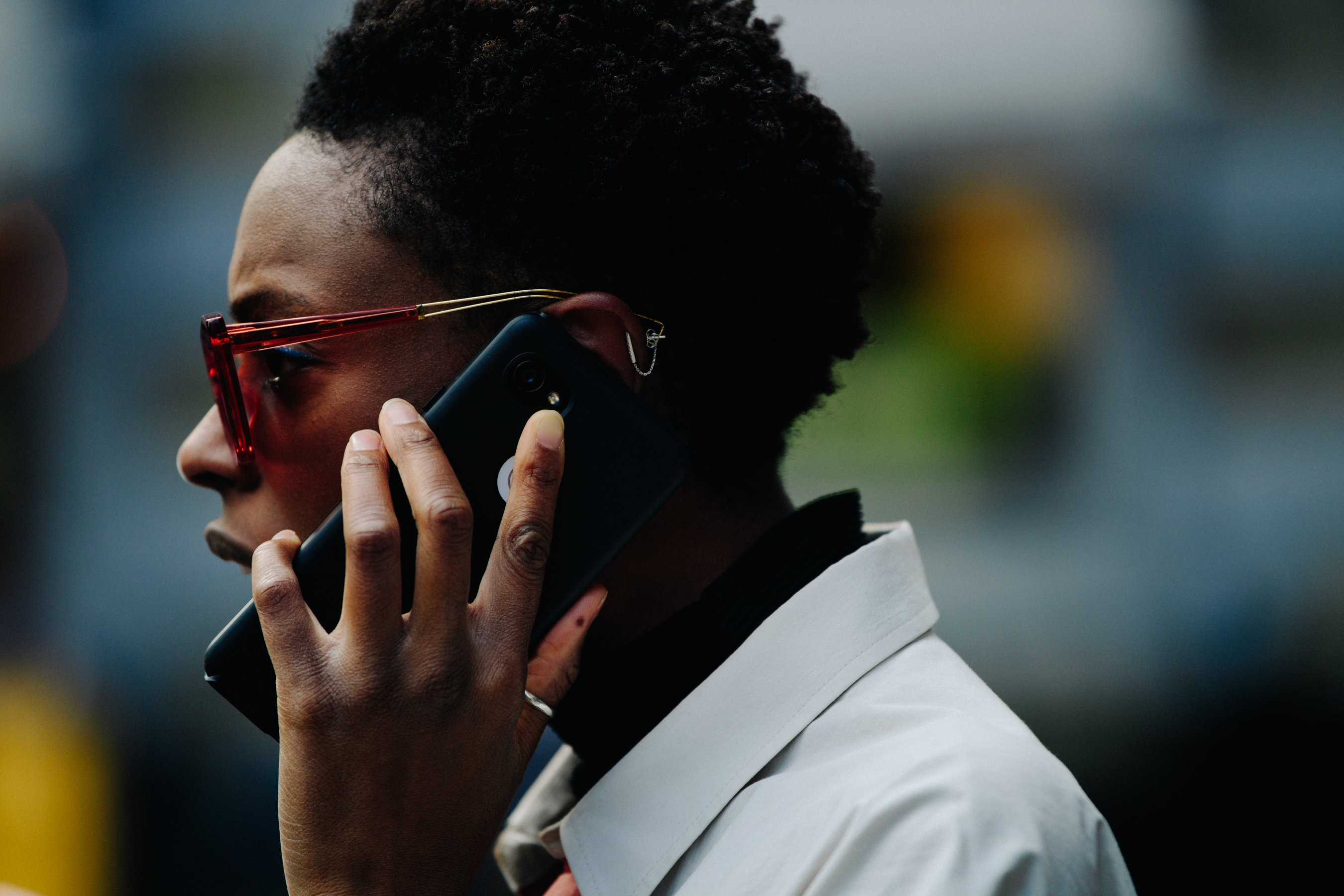 Woman talking on phone