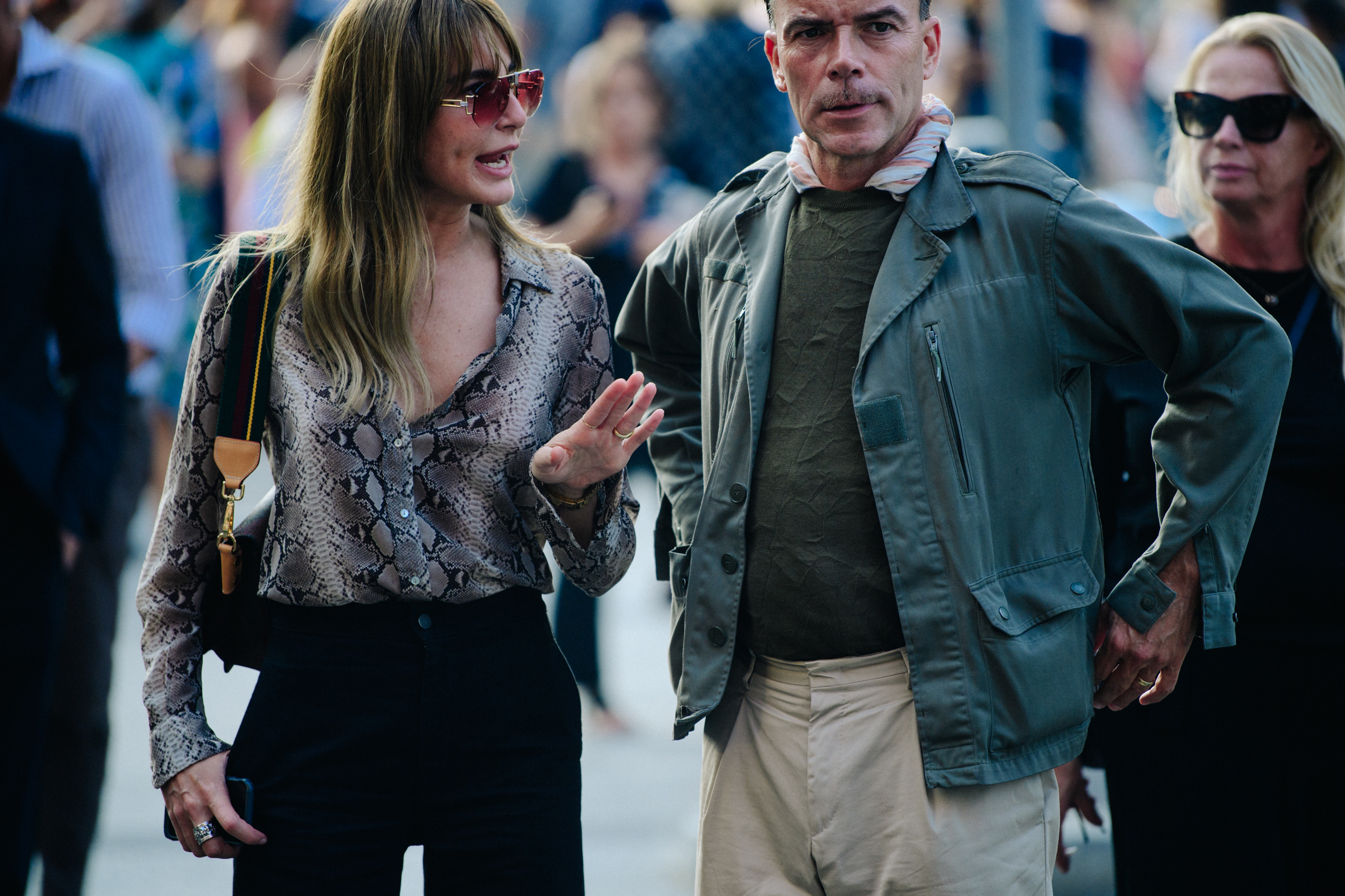 Couple wearing dark colours