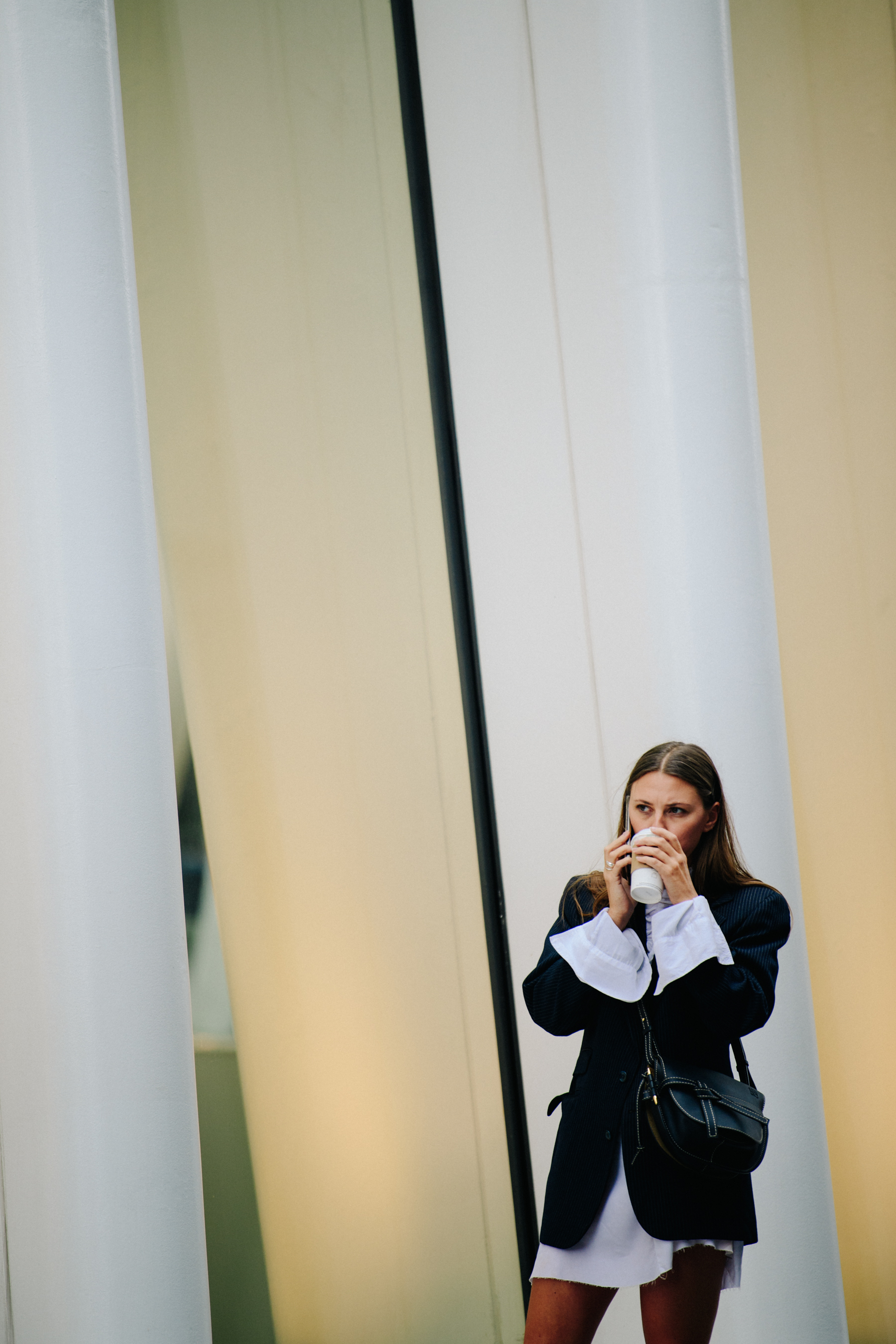 Woman drinking coffee