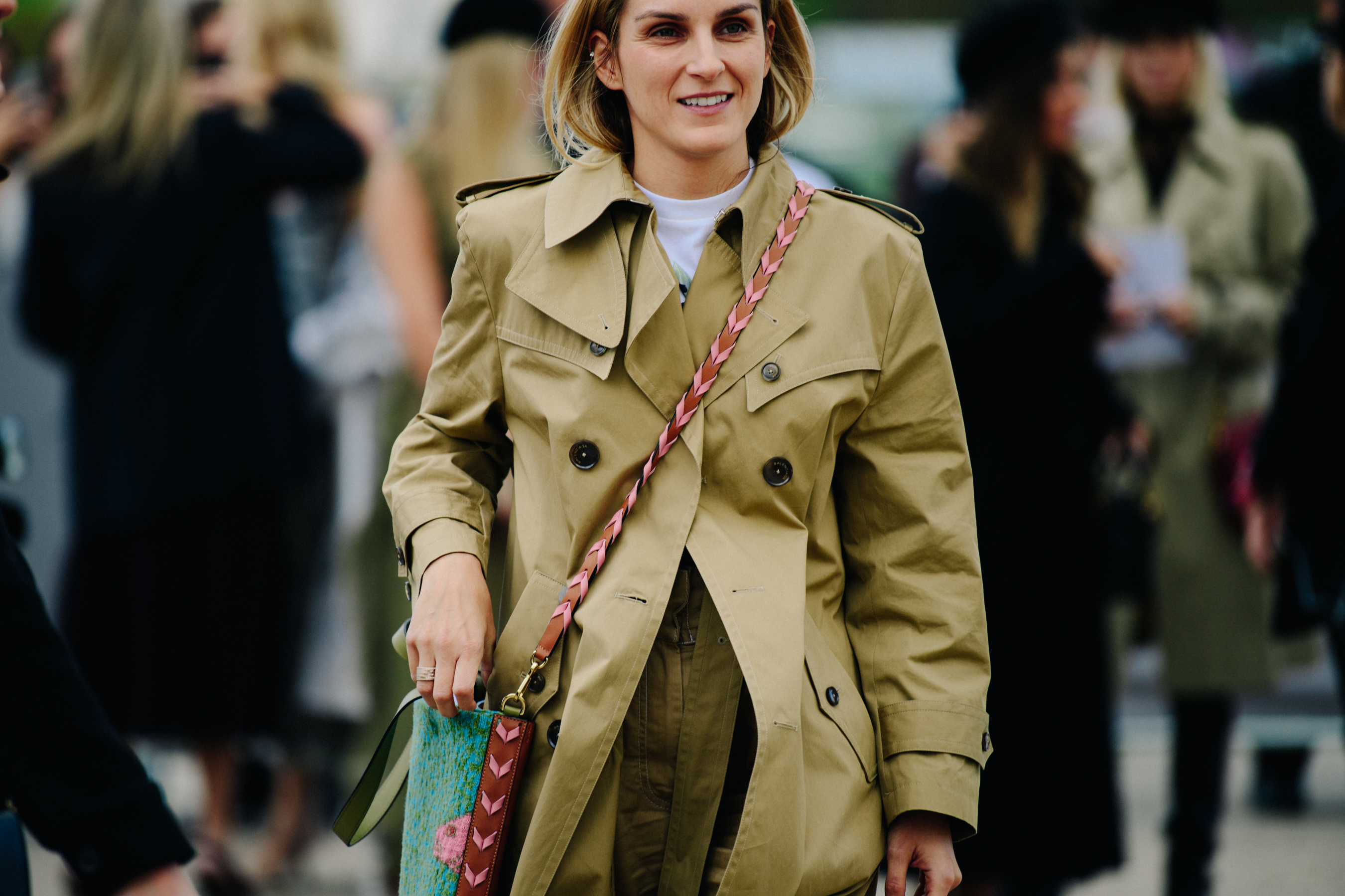 Woman carrying Christian Dior bag