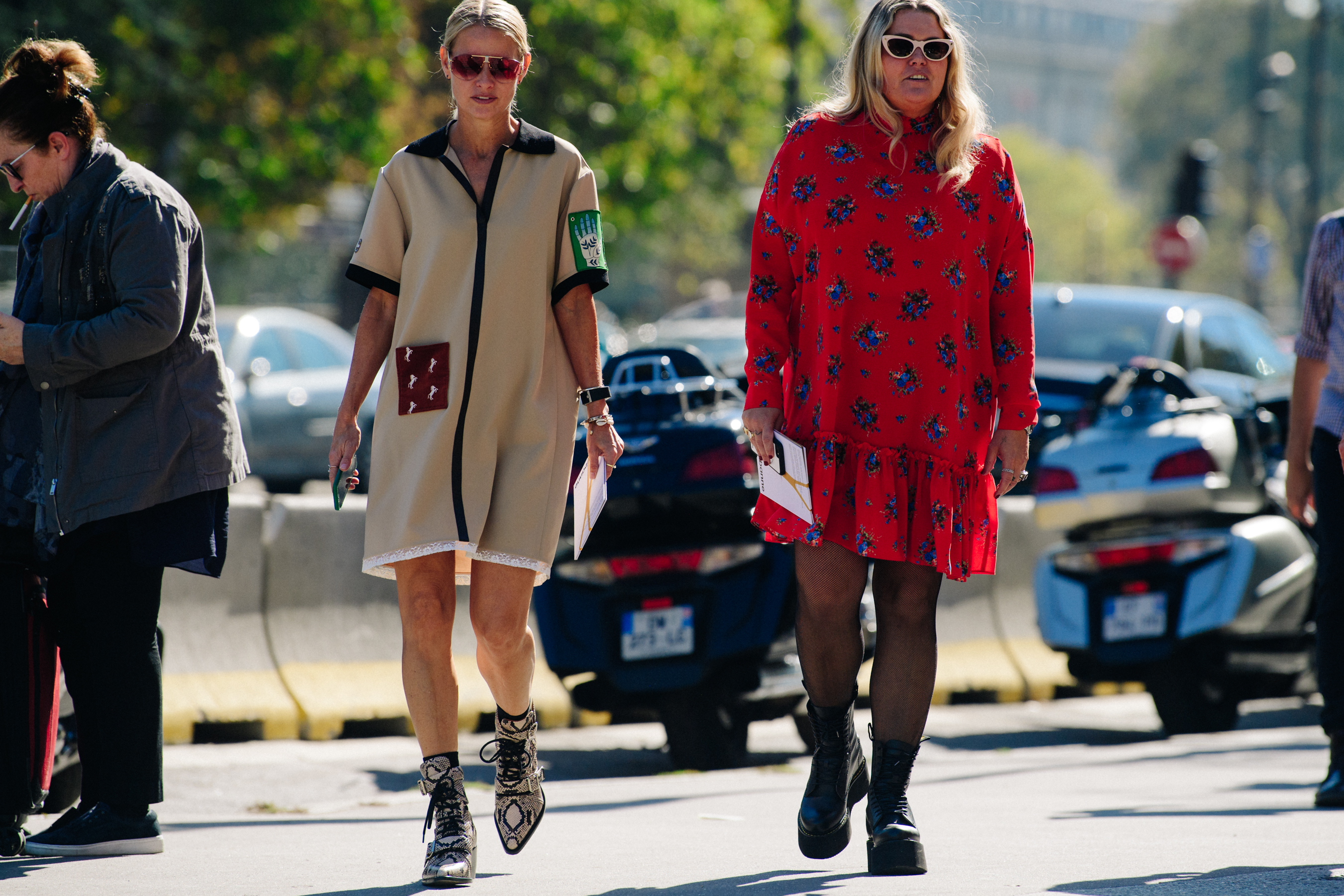 Two buyers wearing Chloe and boots