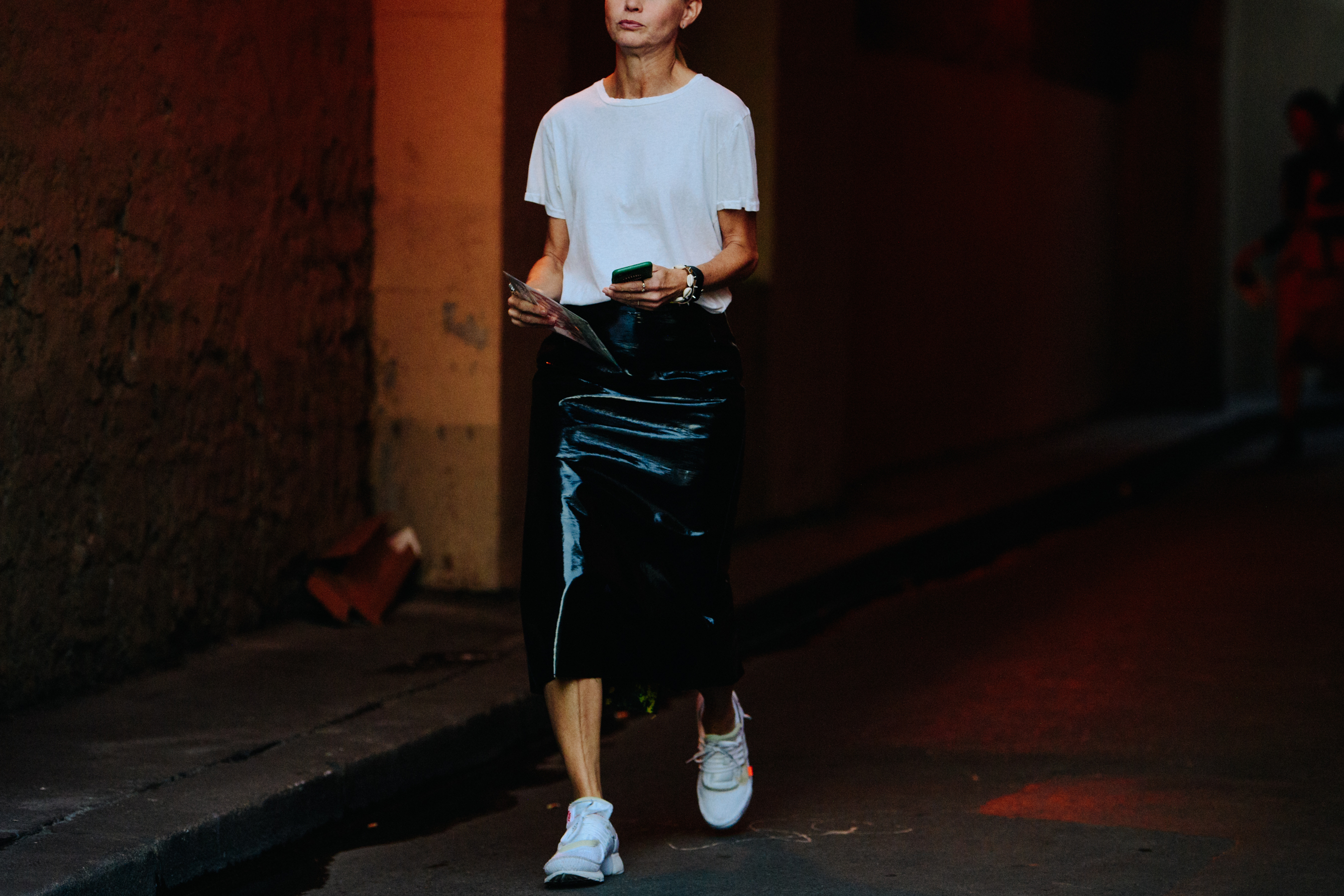 Buyer wearing Off-White sneakers