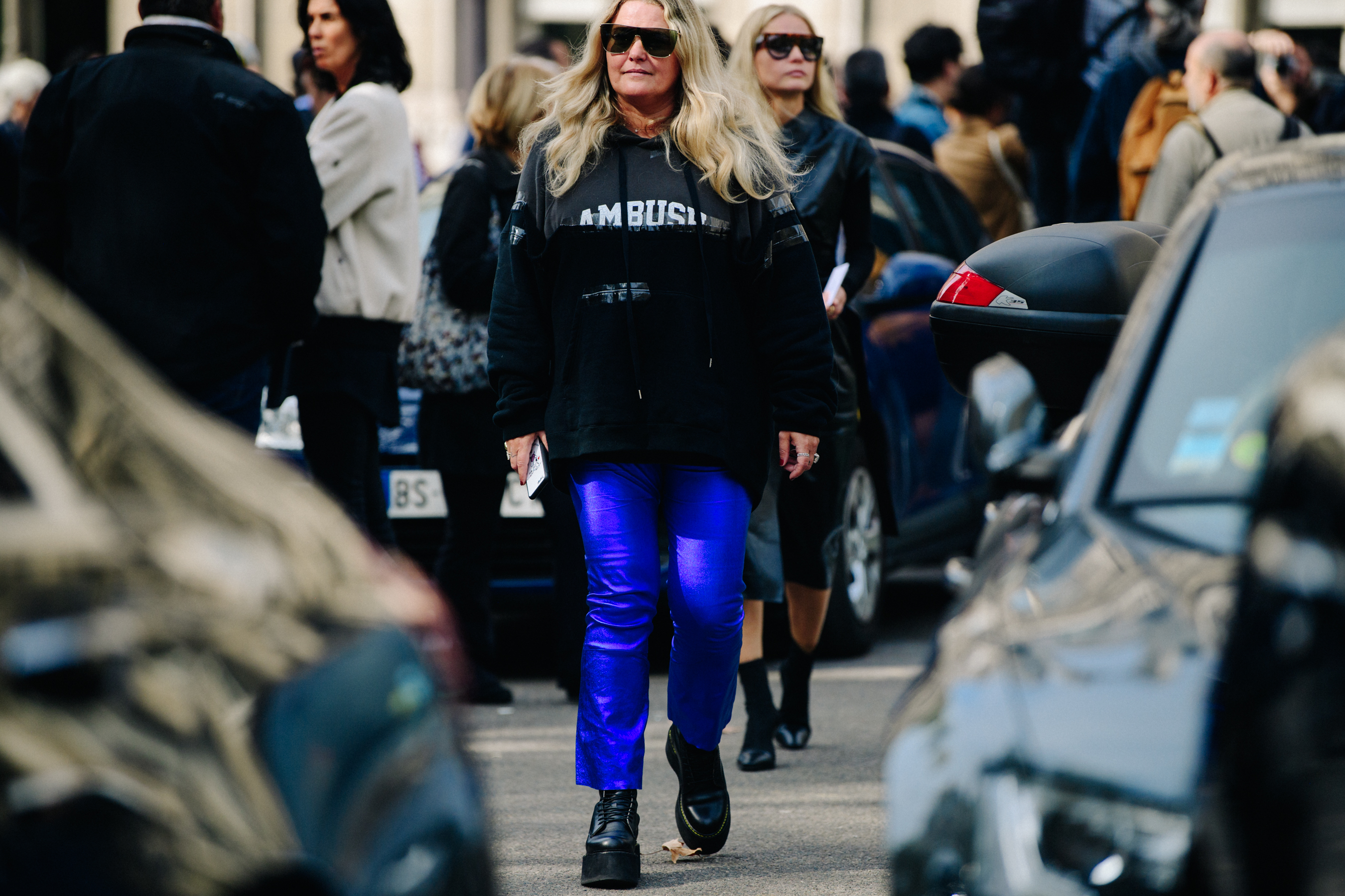 Woman wearing Ambush hoodie