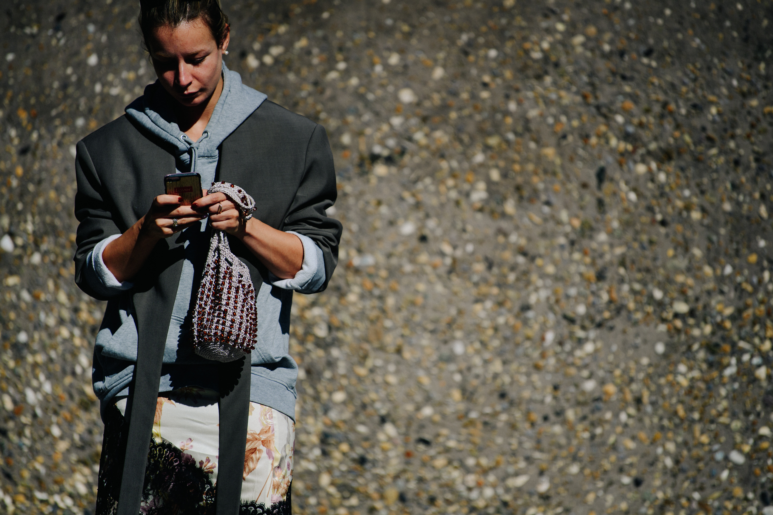 Norwegian blogger wearing grey outfit