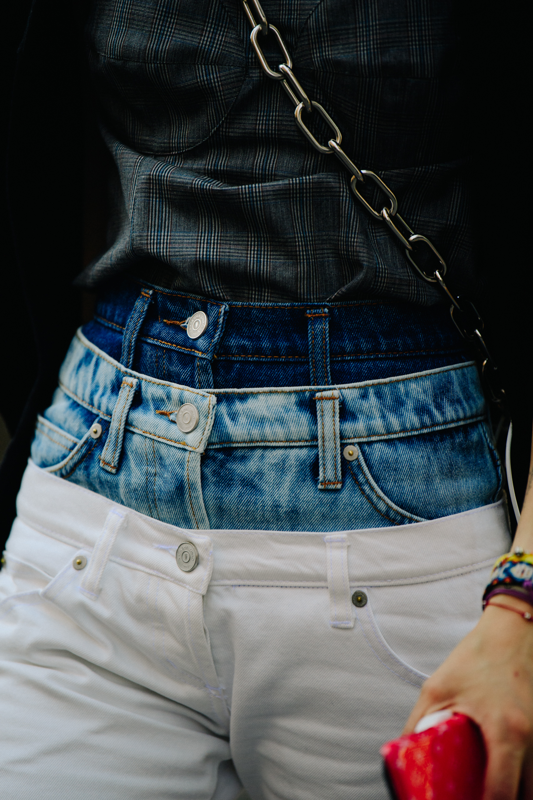 Woman wearing Natasha Zinko jeans