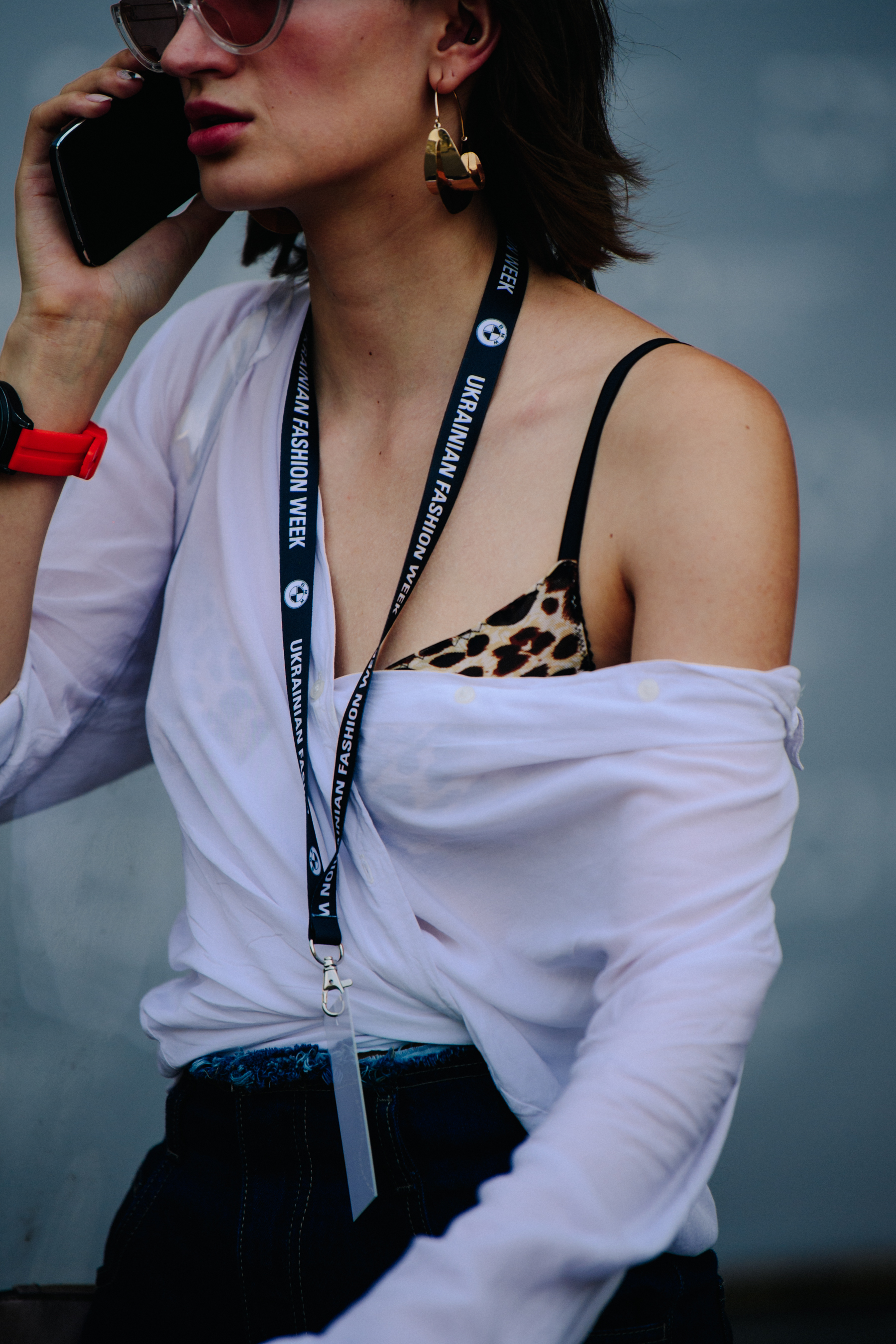 Woman wearing white shirt