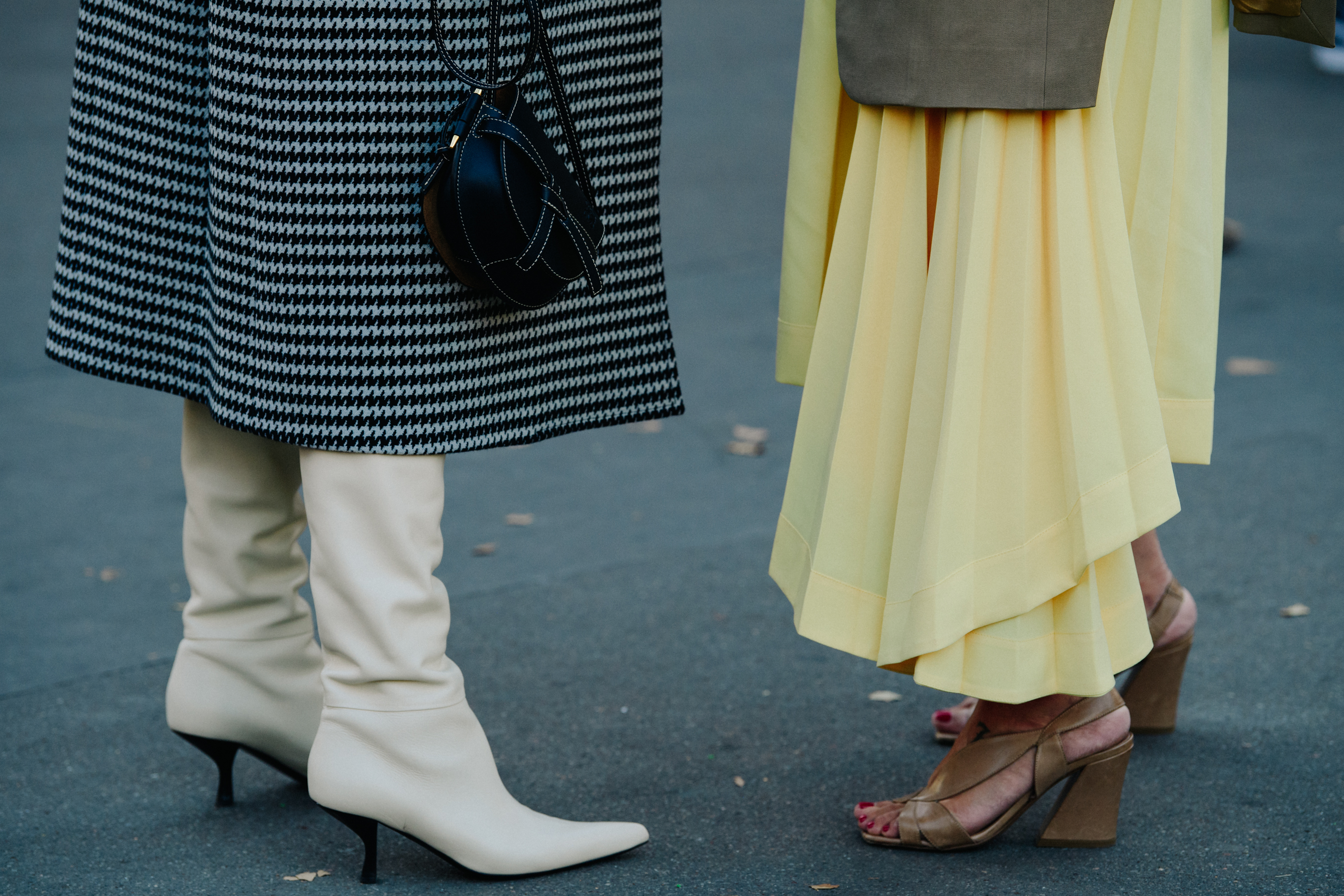 Two women wearing heels