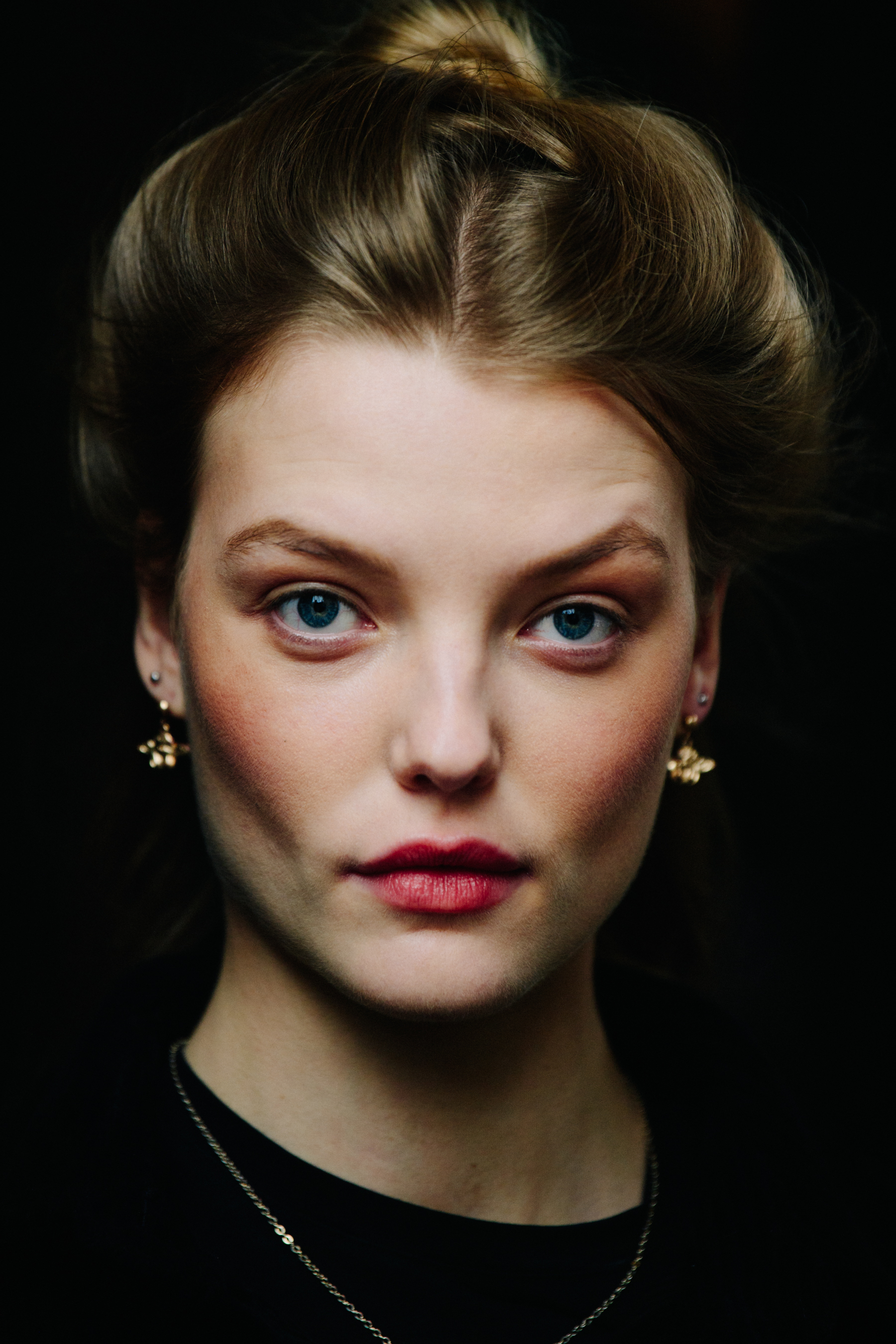 Portrait of Dutch model with blonde hair