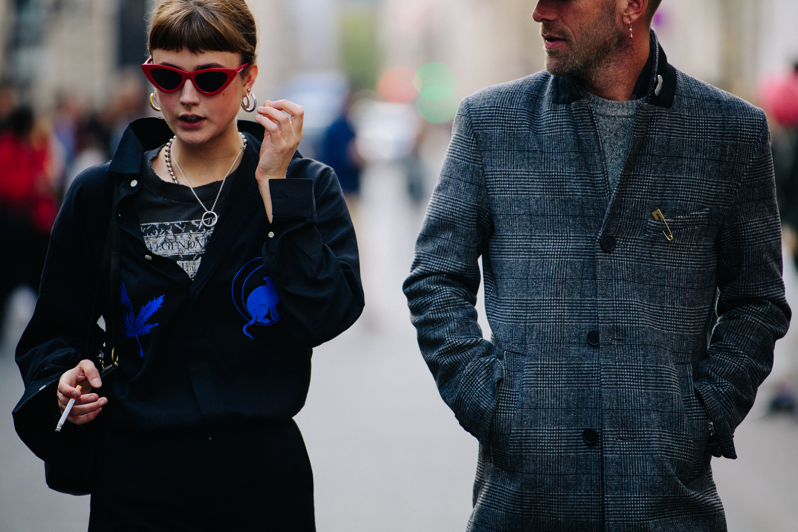 Danish couple wearing dark clothing