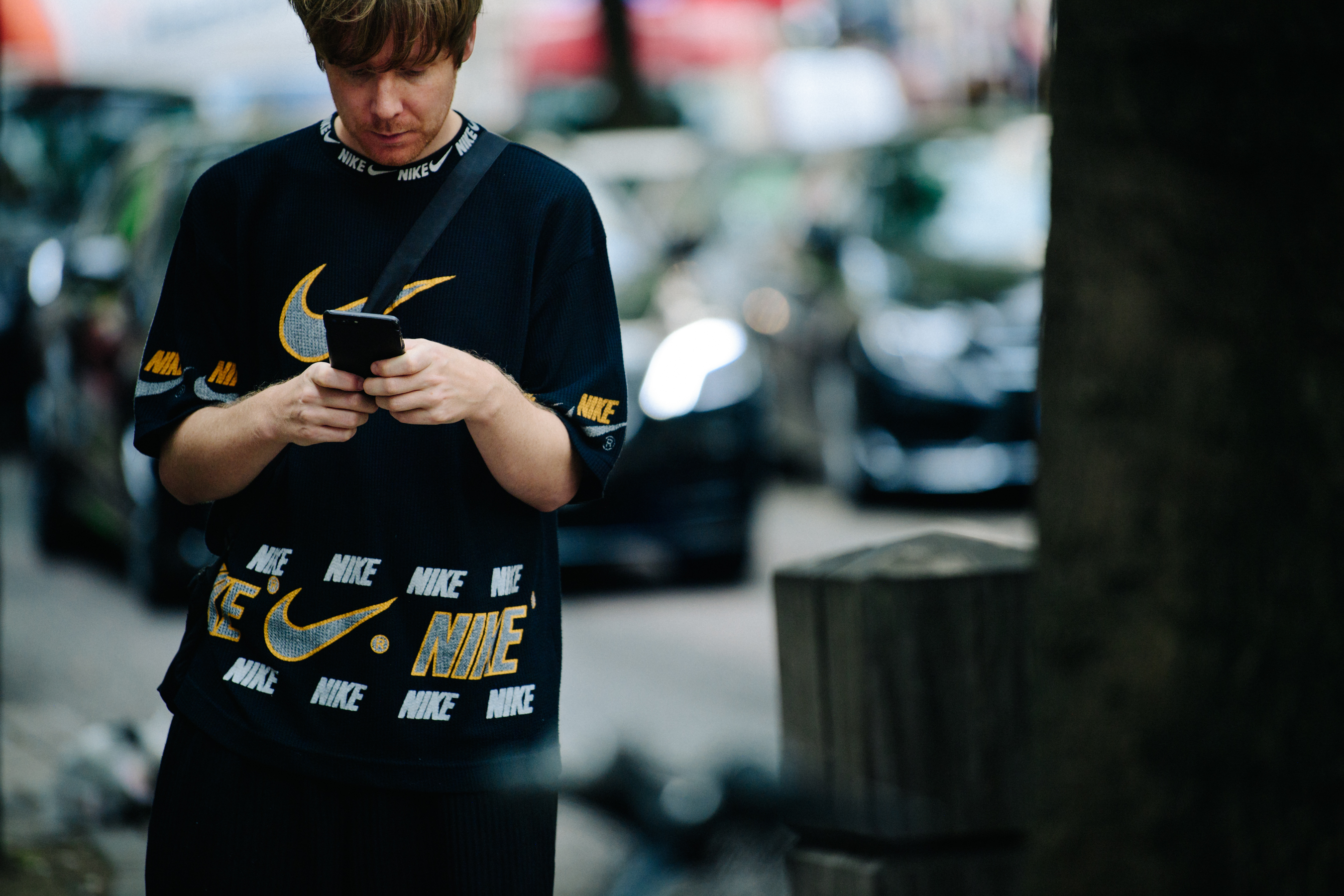 Man wearing Nike shirt