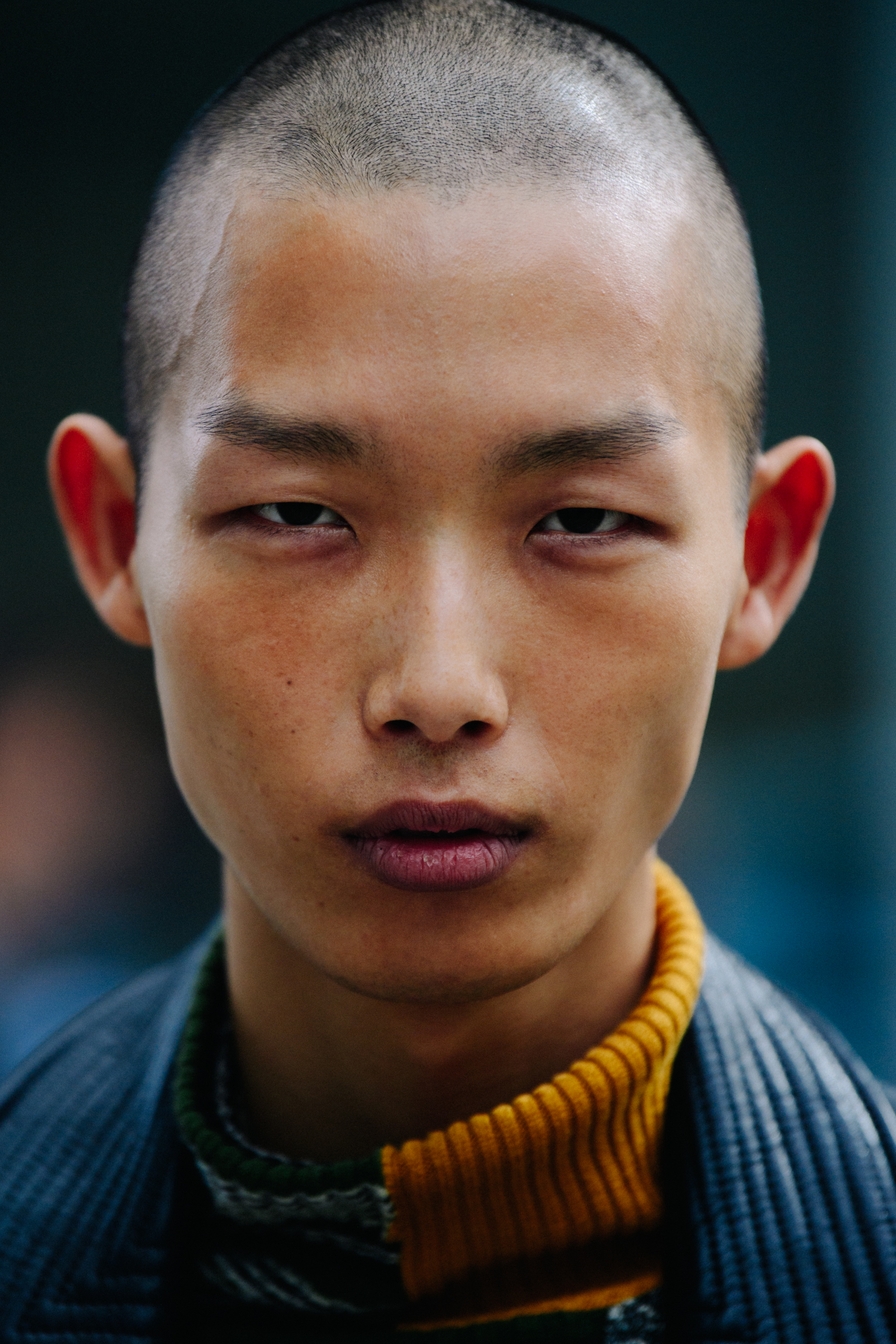 Portrait of model with brown eyes