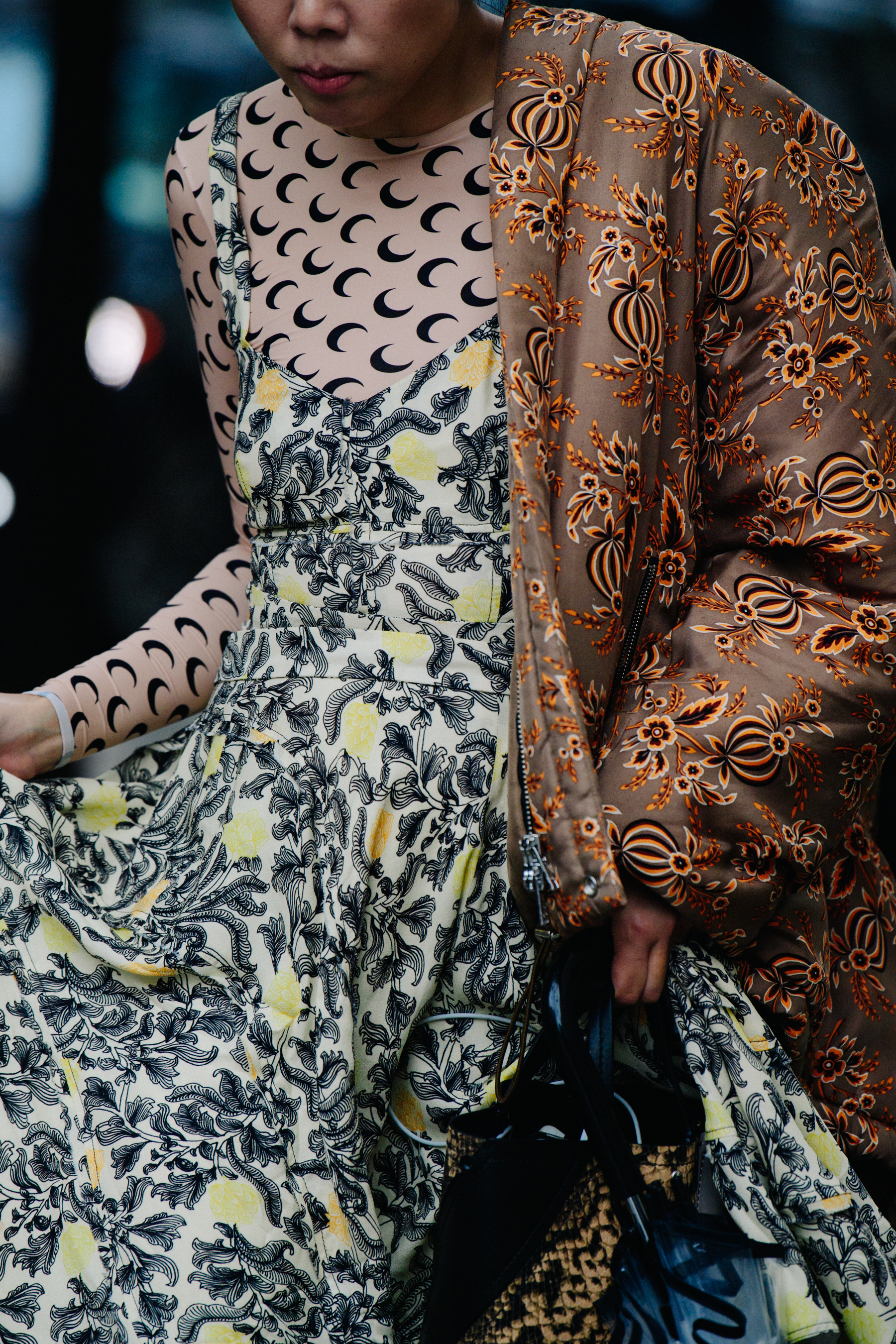 Chinese woman wearing pattern dress
