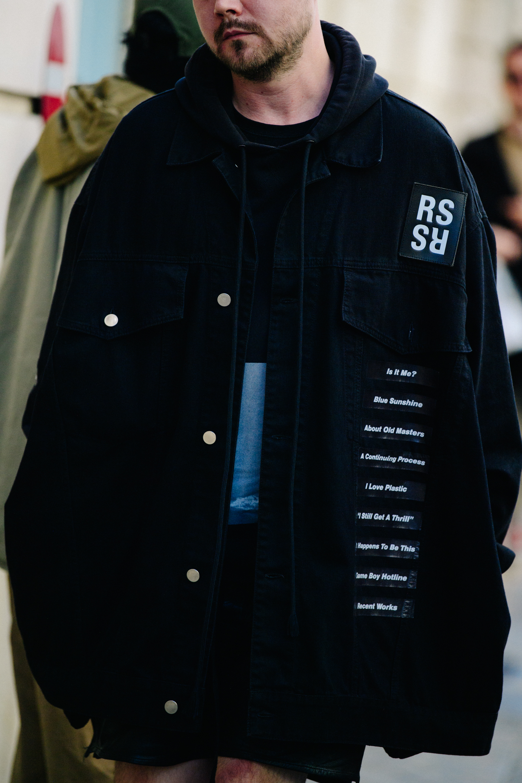 Man wearing Raf Simons jacket