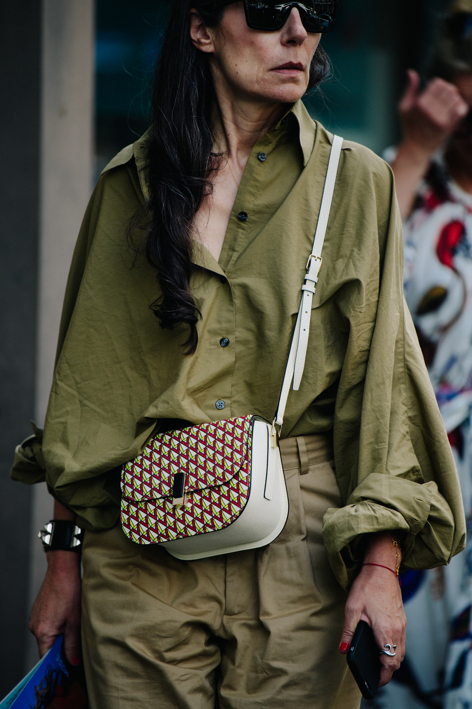 Woman wearing green outfit