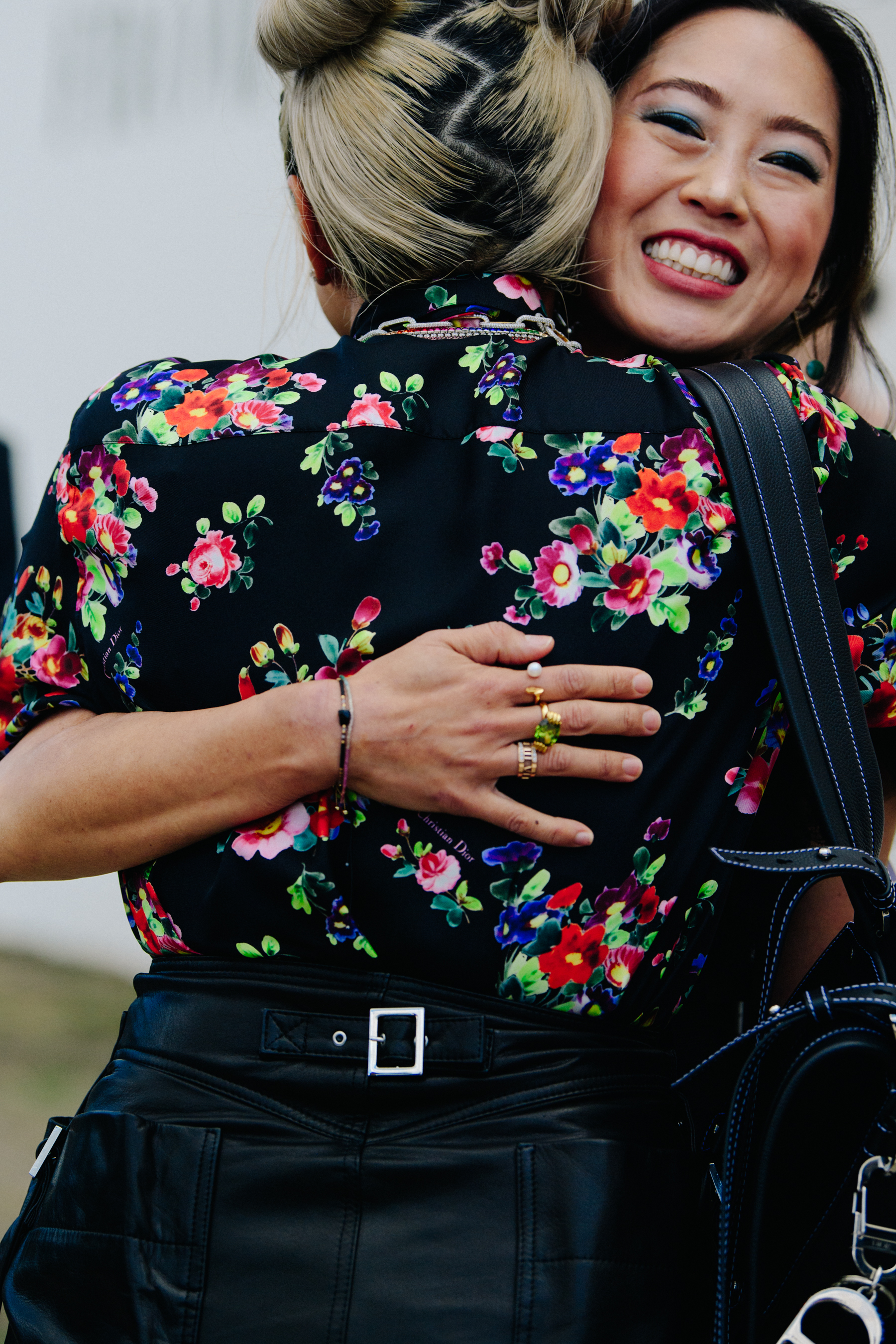 Asian blogger wearing floral dress