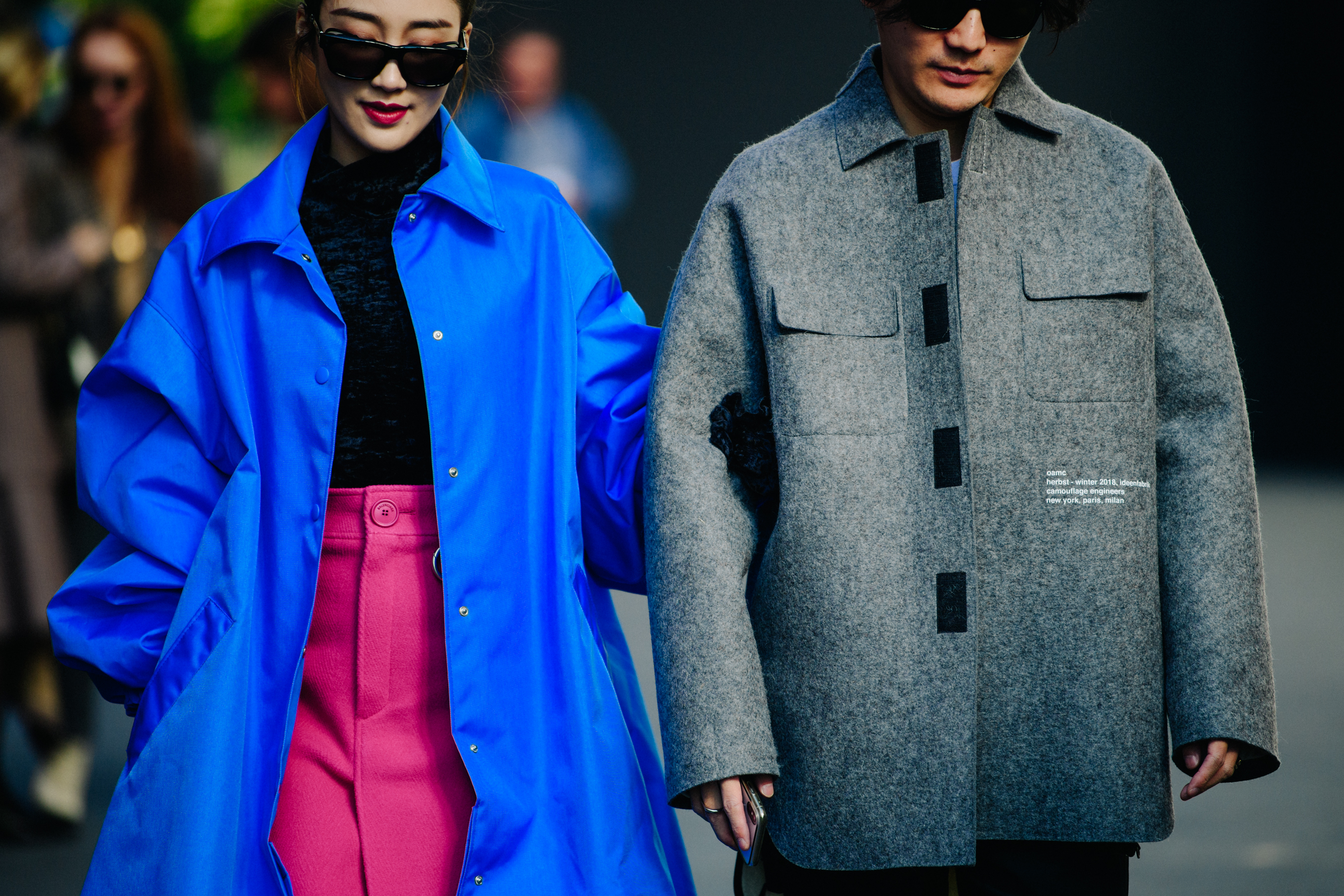 Couple wearing winter coats