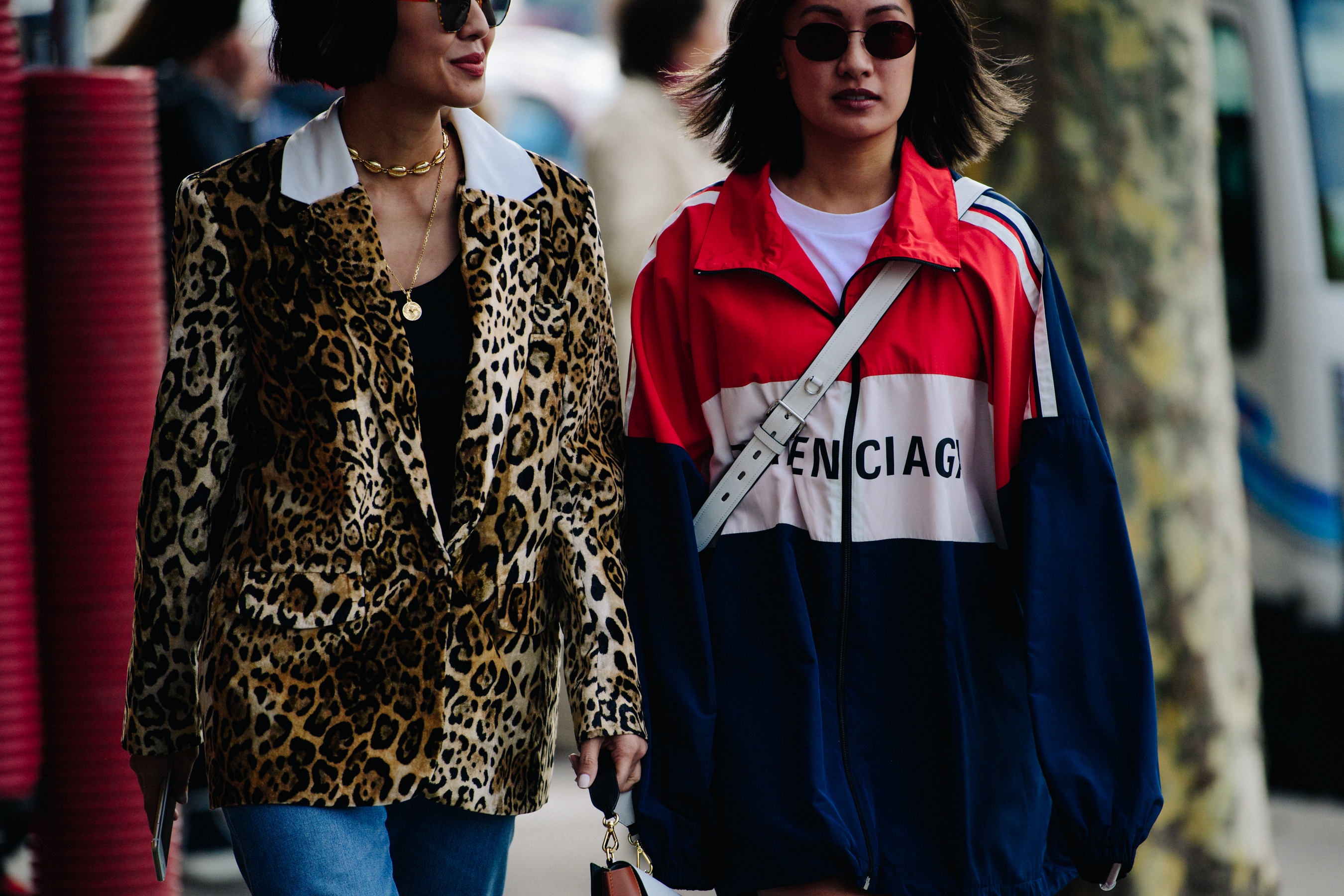 Woman wearing Balenciaga jacket