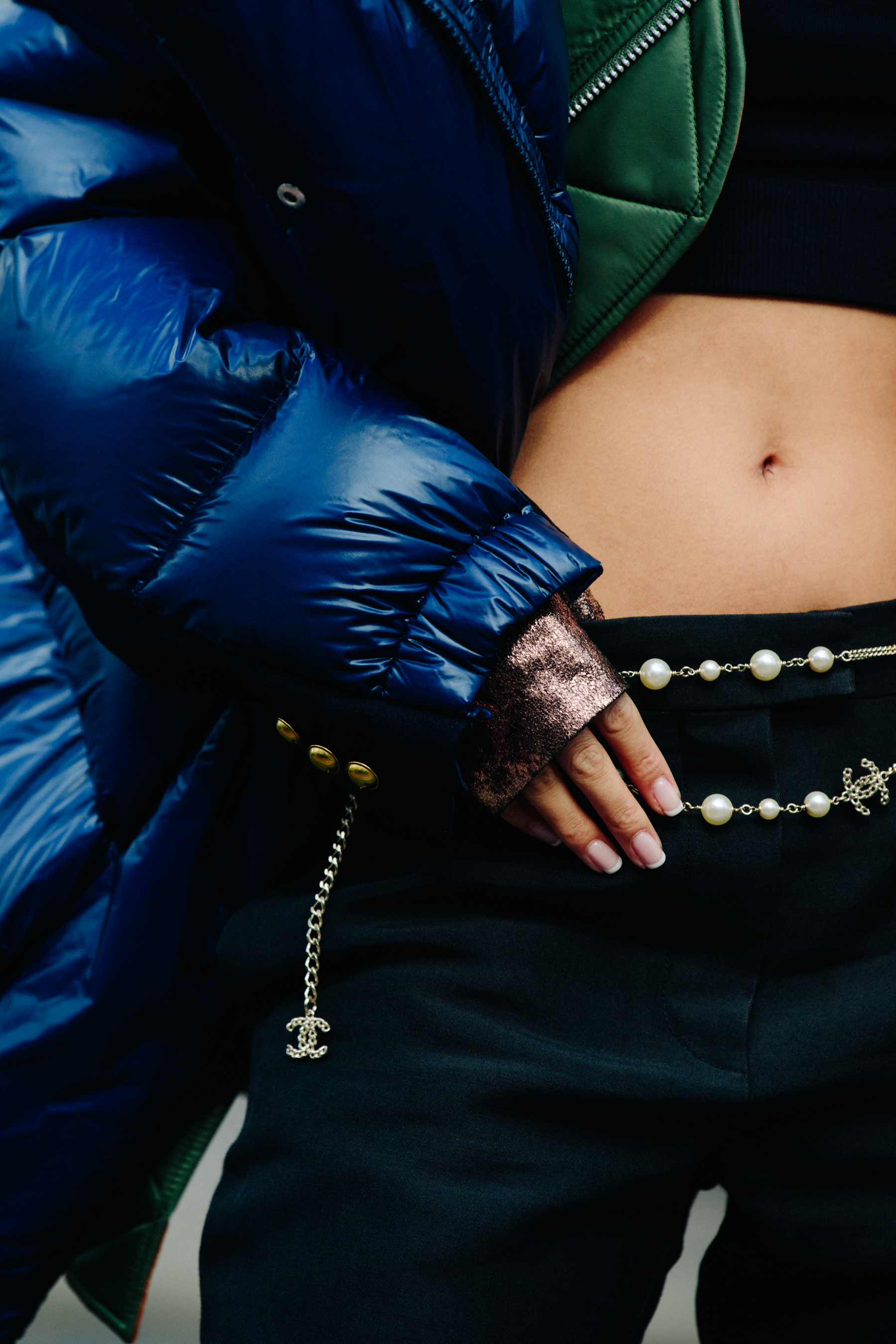Woman wearing Chanel belt