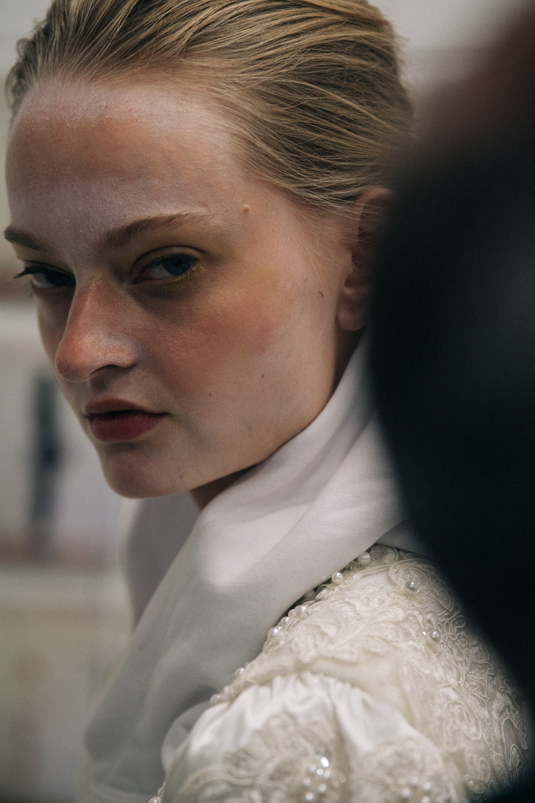 Olivia Therese Kragh backstage at VF Vandevorst