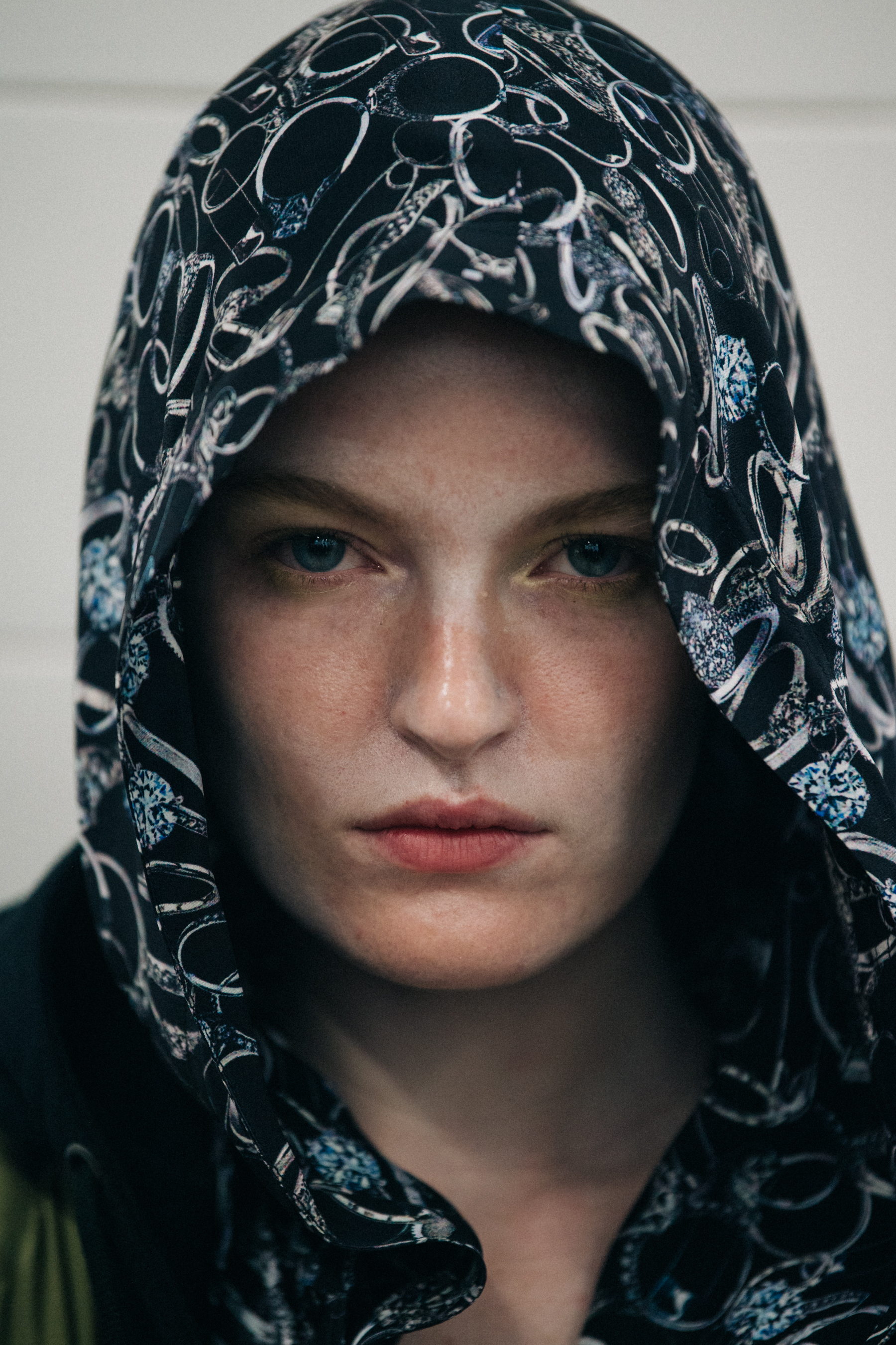 Brooke Durant backstage at VF Vandevorst