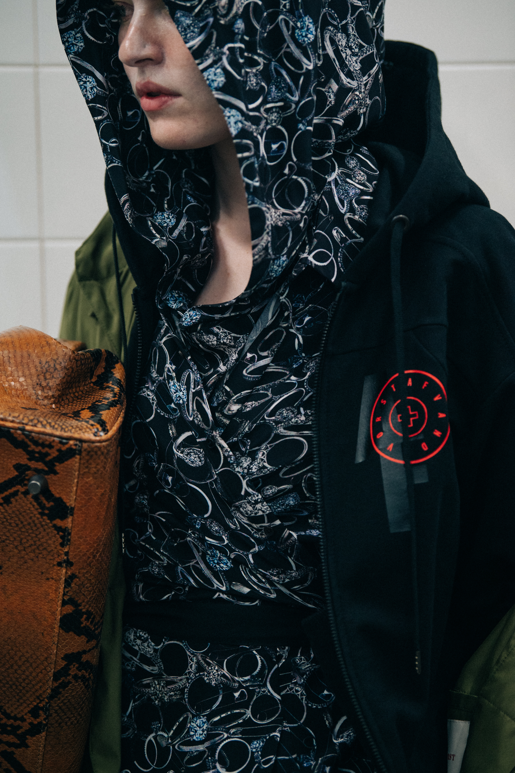 Brooke Durant backstage at VF Vandevorst