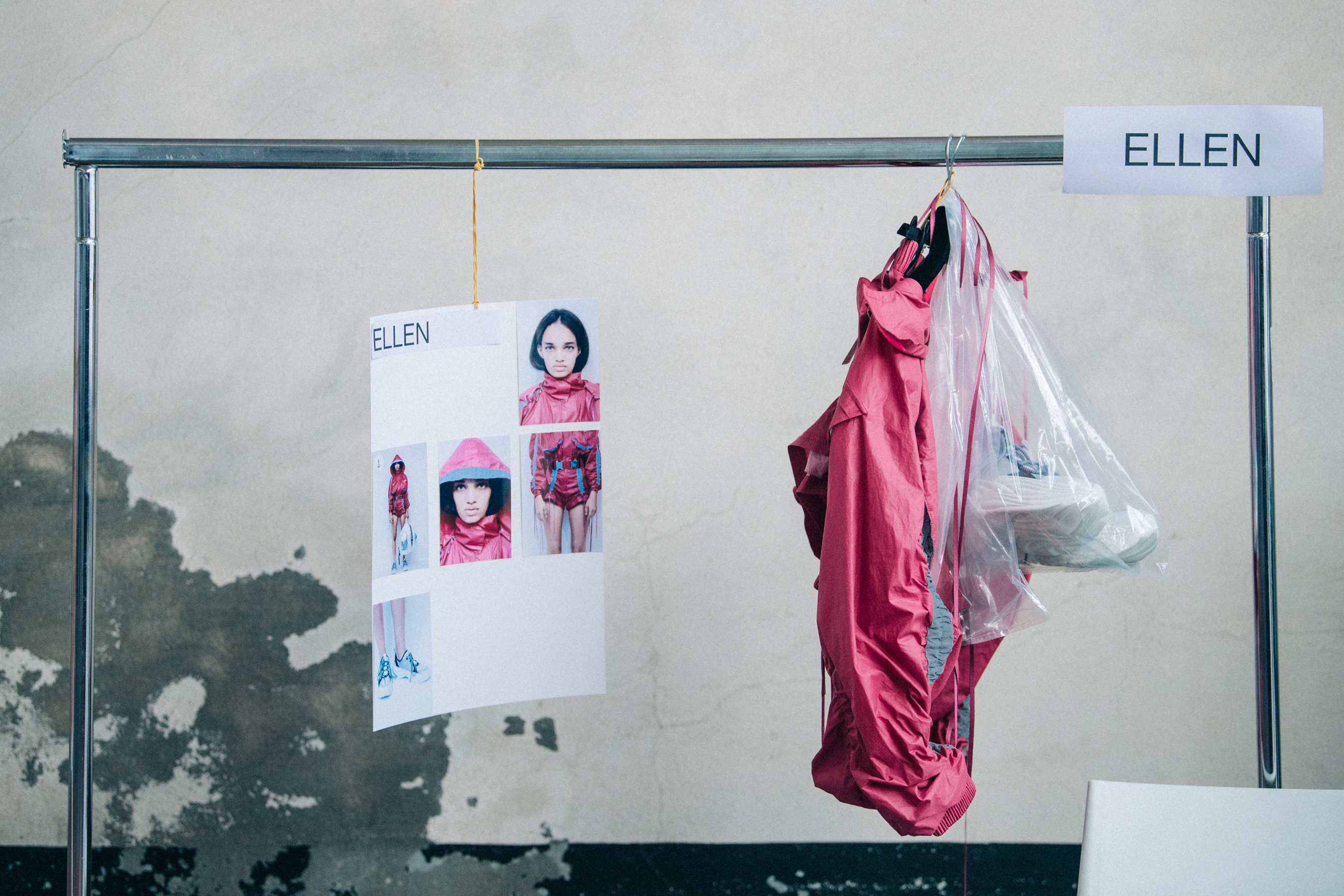 Colourful outfits backstage at Byblos