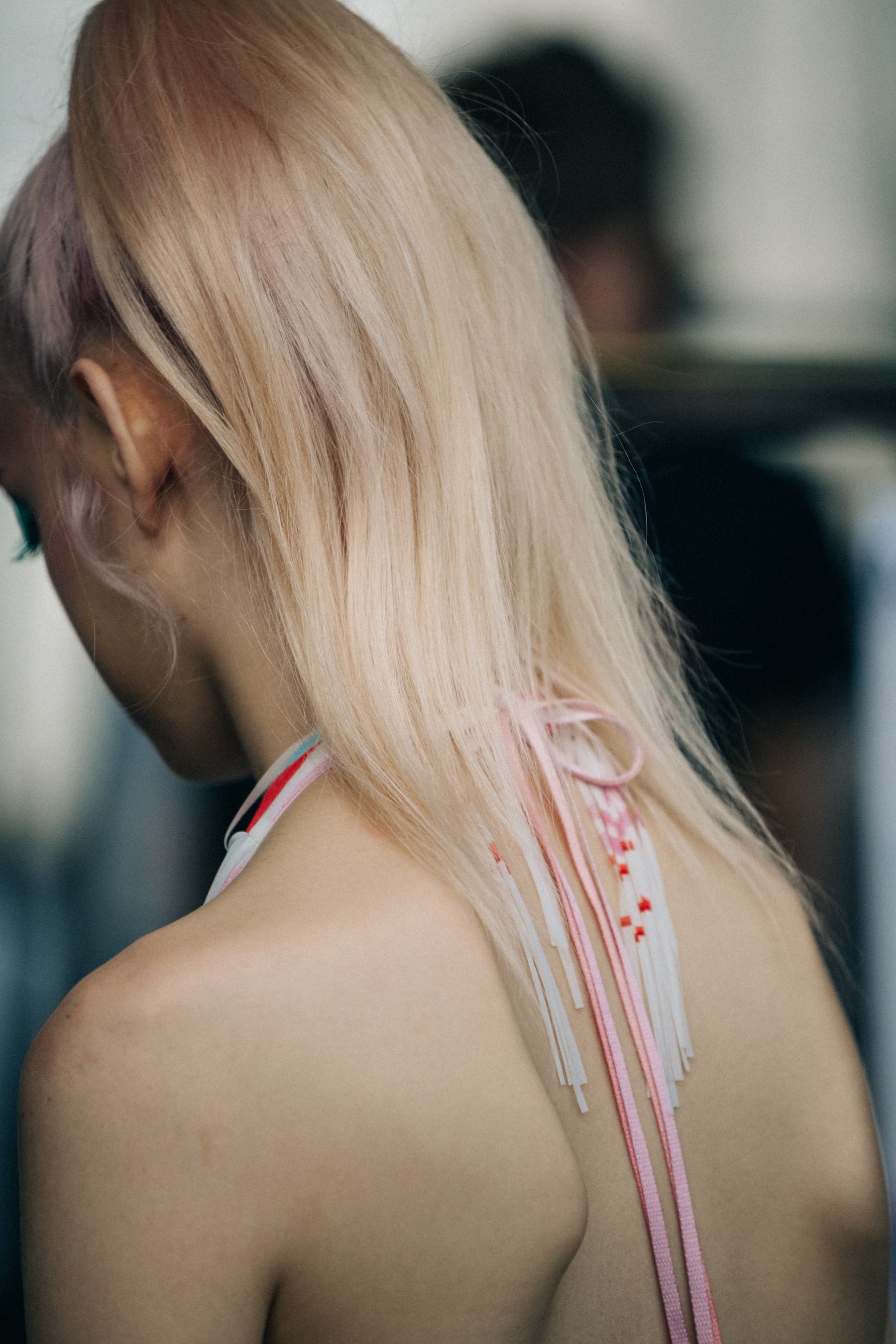 Mariana Zaragoza backstage at Byblos