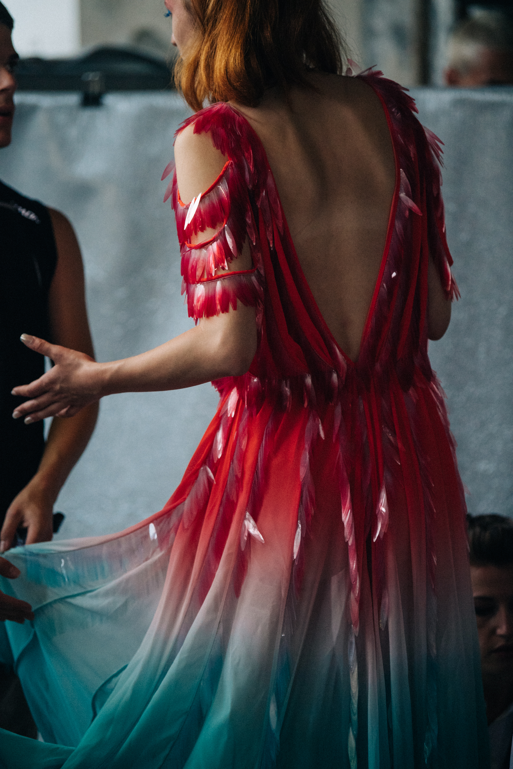 Julia Banas backstage at Byblos