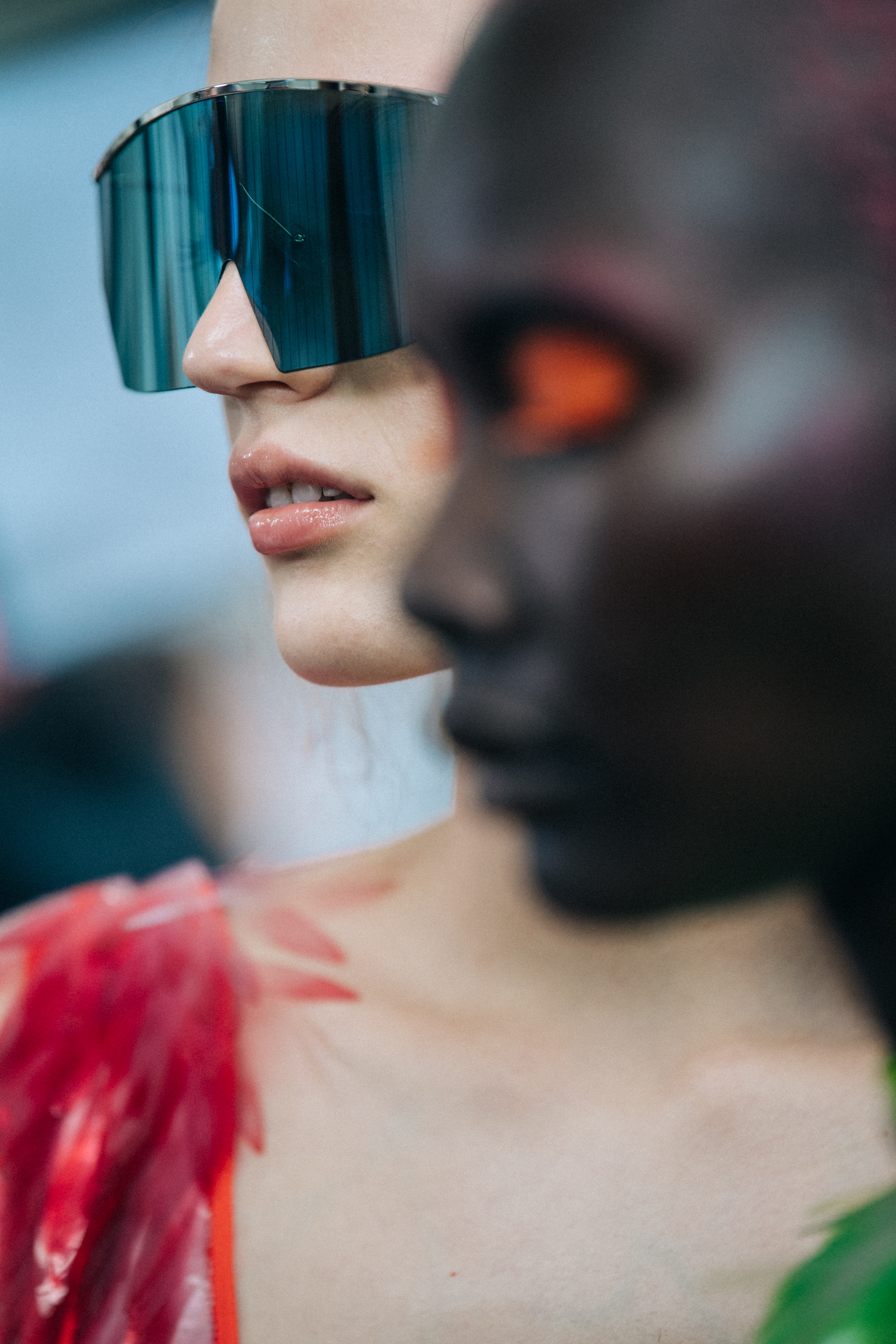 Julia Banas backstage at Byblos