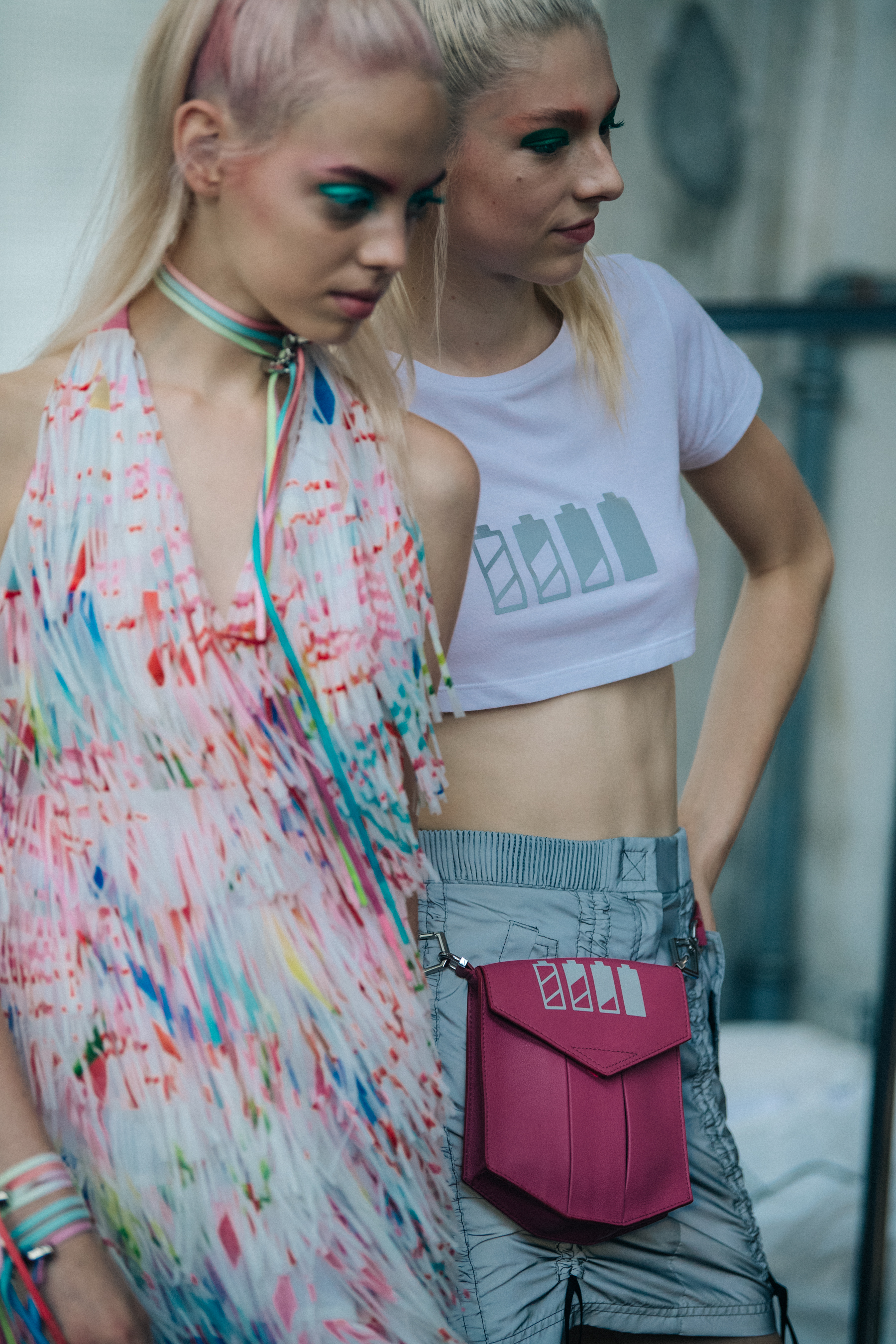 Mariana Zaragoza backstage at Byblos