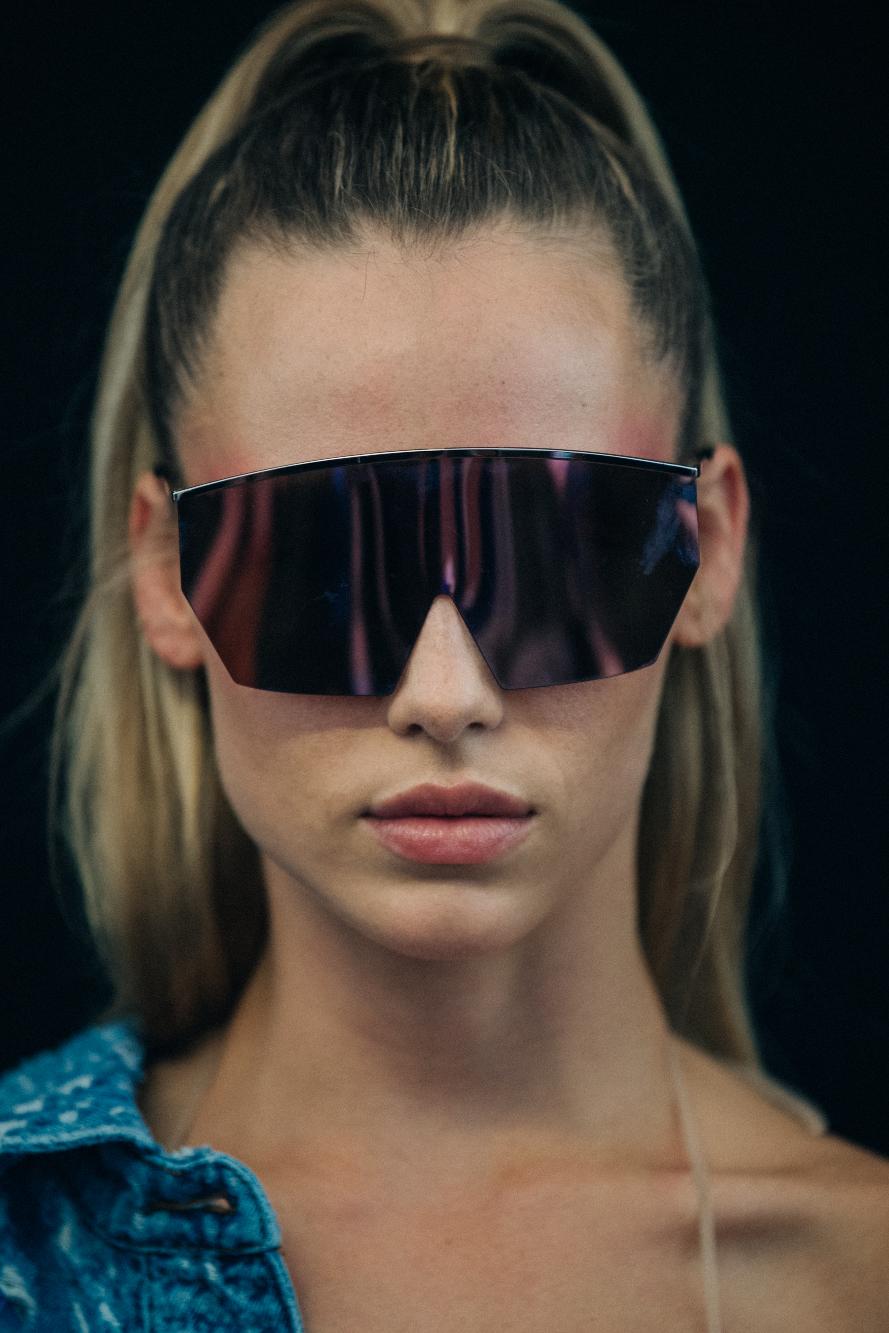 Hannah Ferguson backstage at Byblos