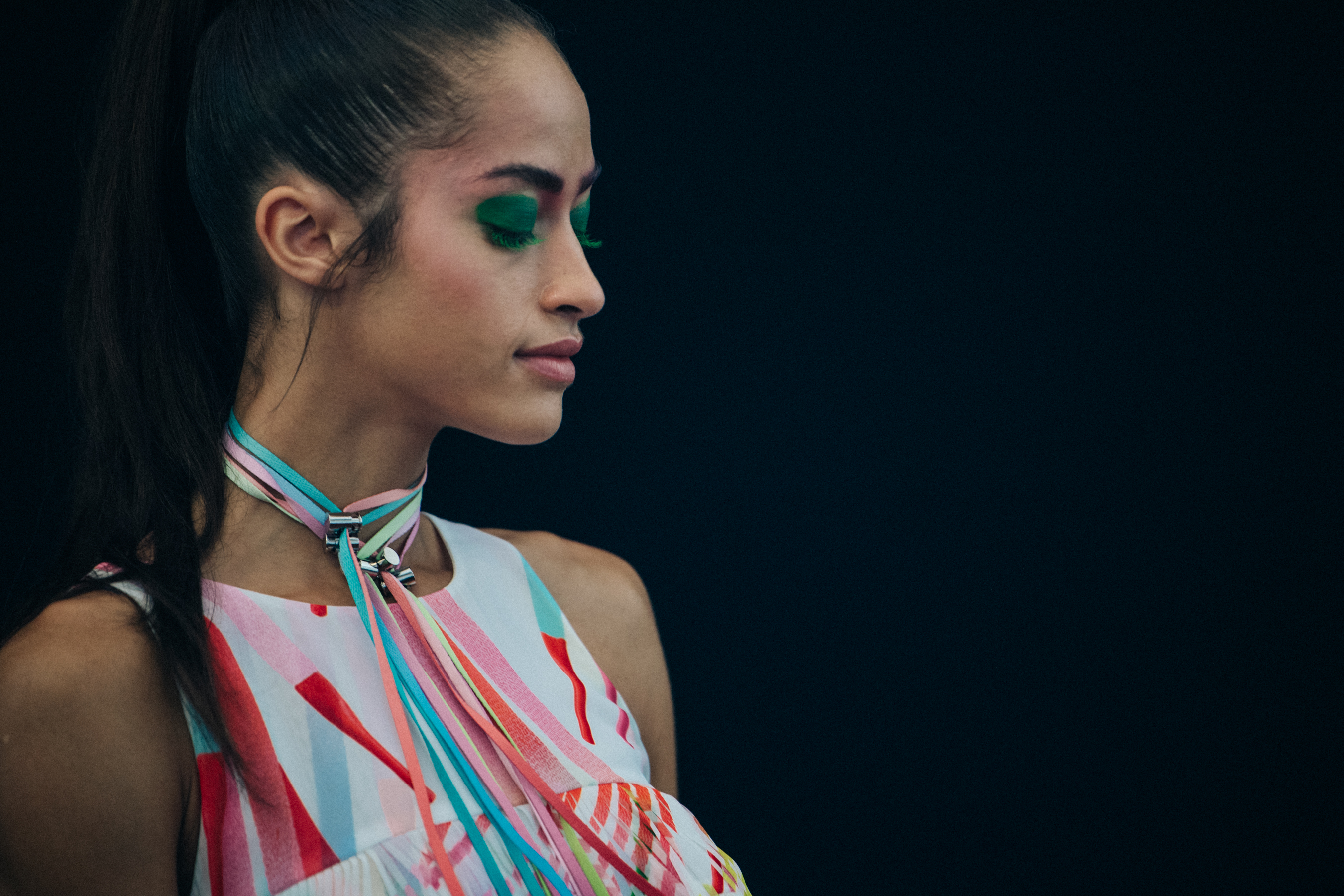 Alanna Arrington backstage at Byblos