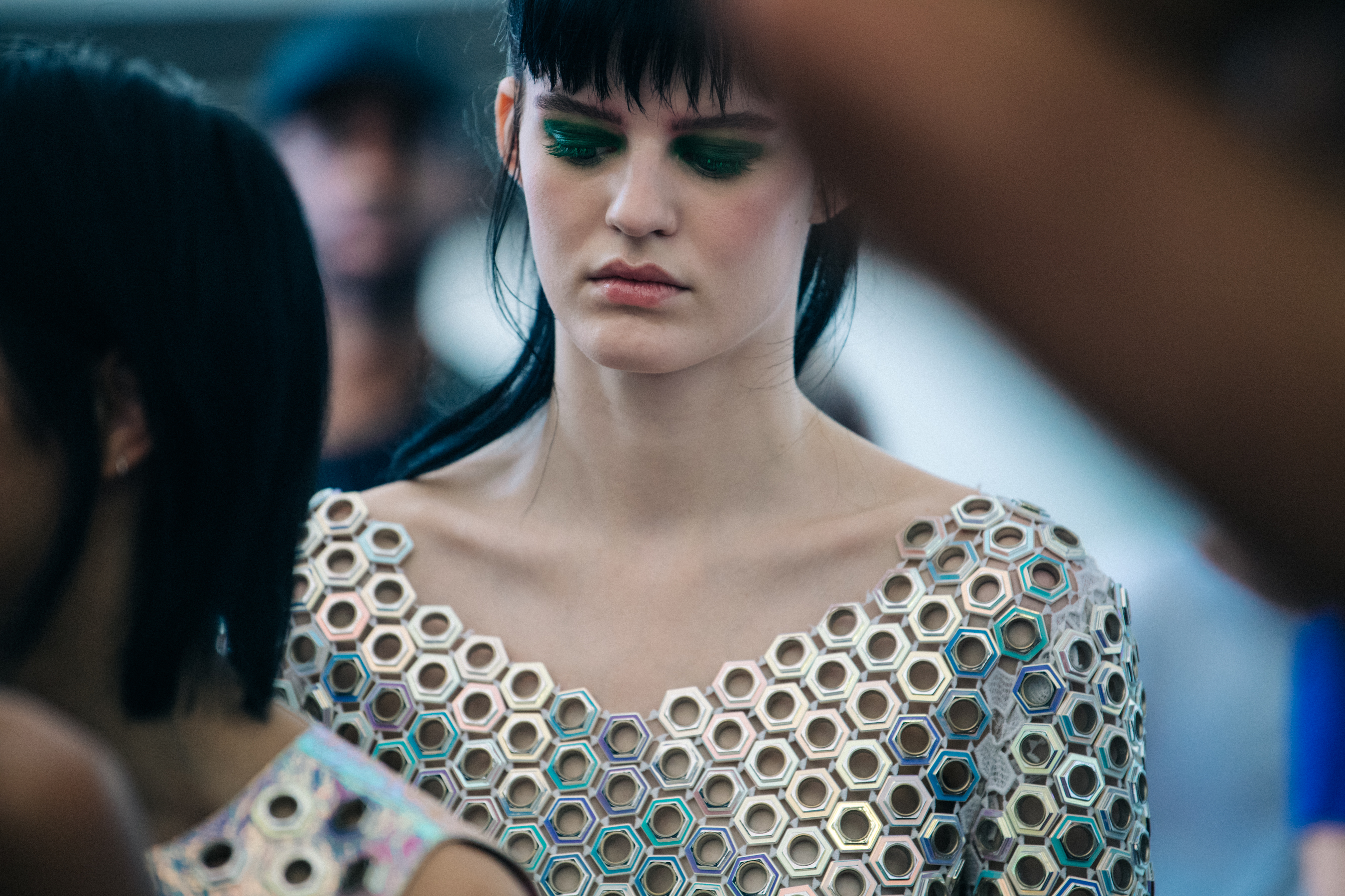 Hannah Elyse backstage at Byblos