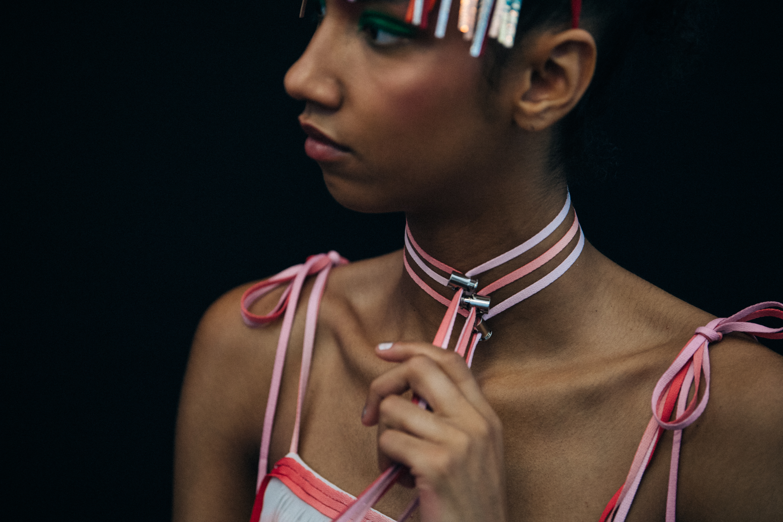 Aiden Curtis backstage at Byblos