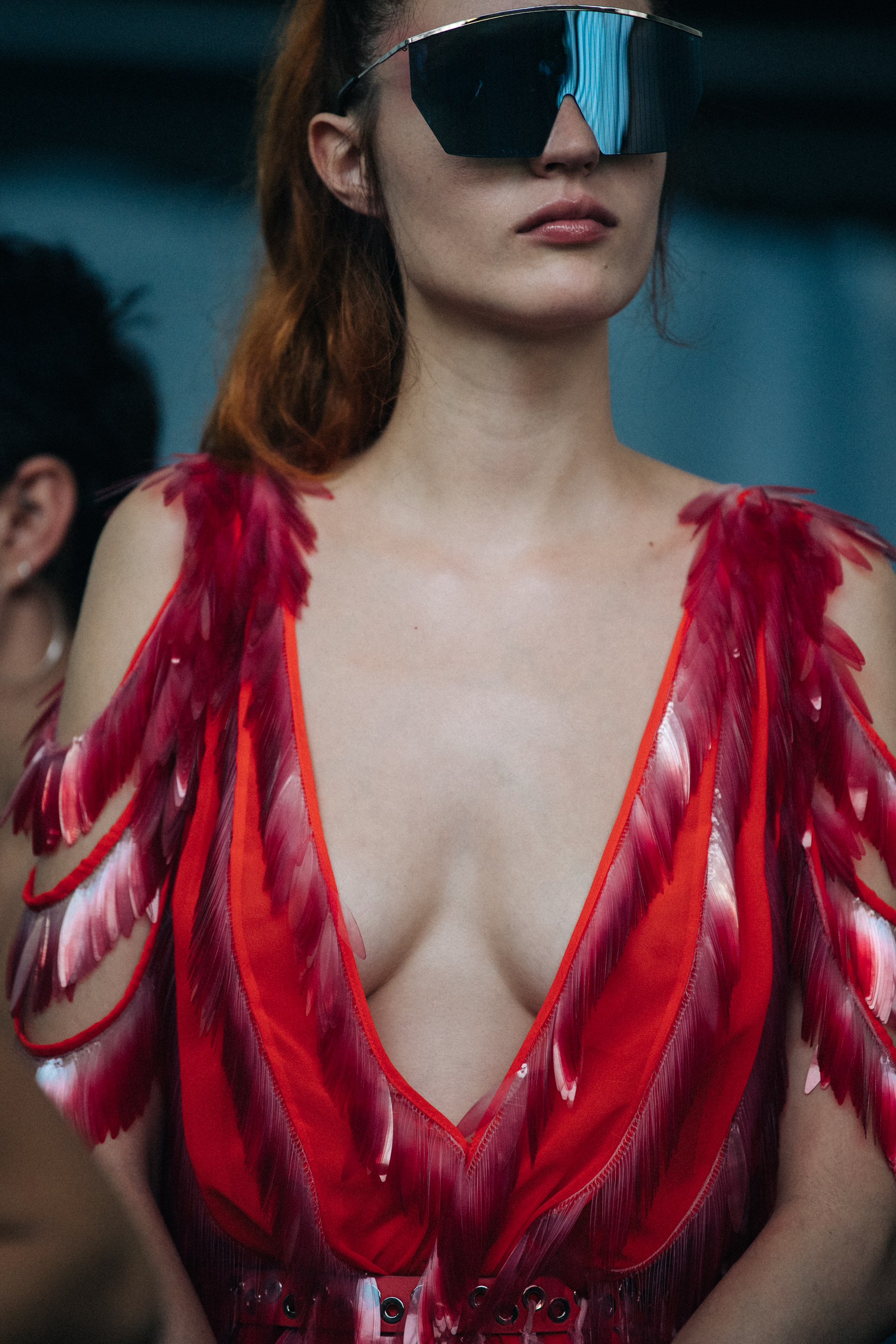 Julia Banas backstage at Byblos