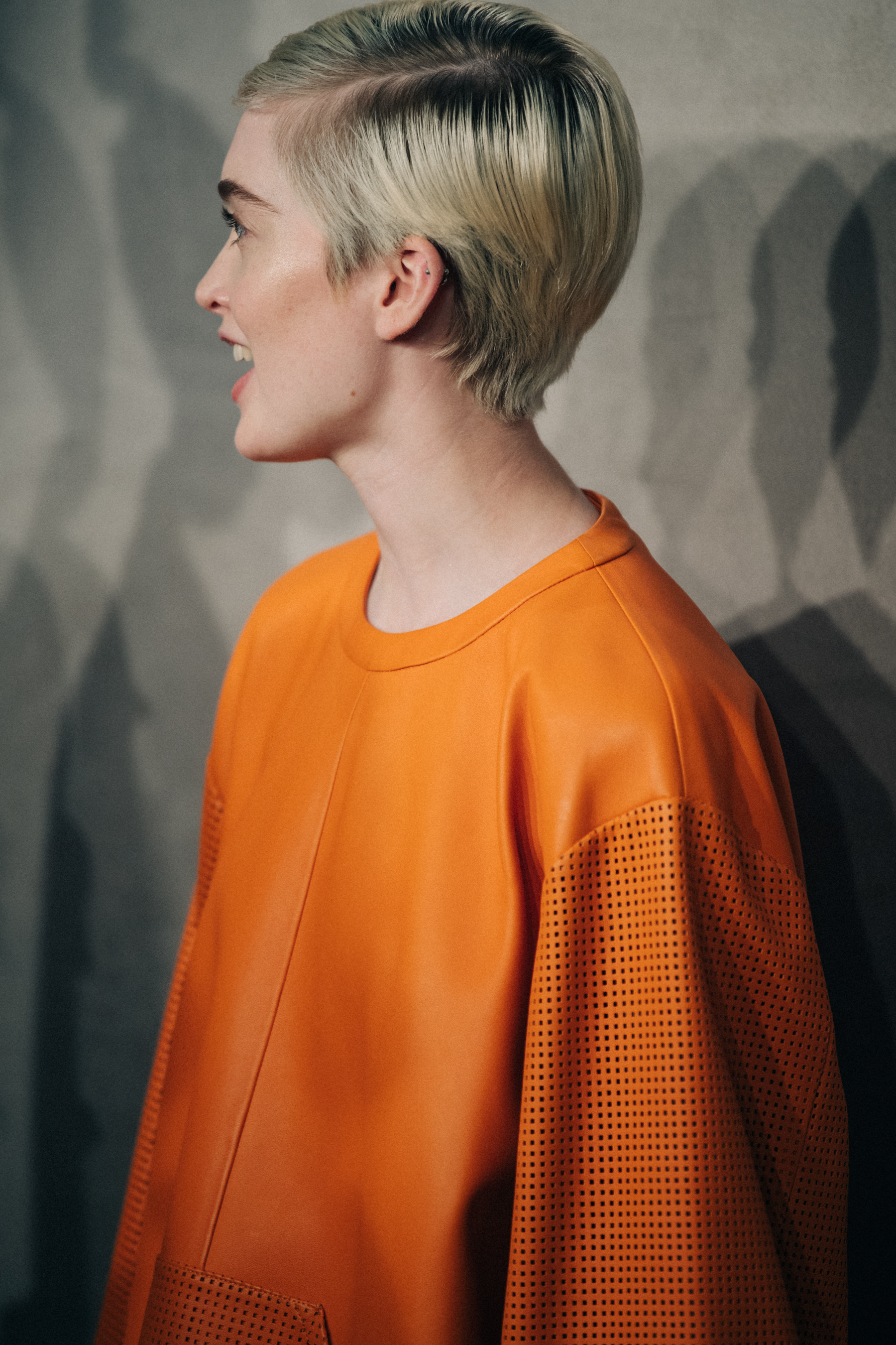 Ruth Bell backstage at Fendi