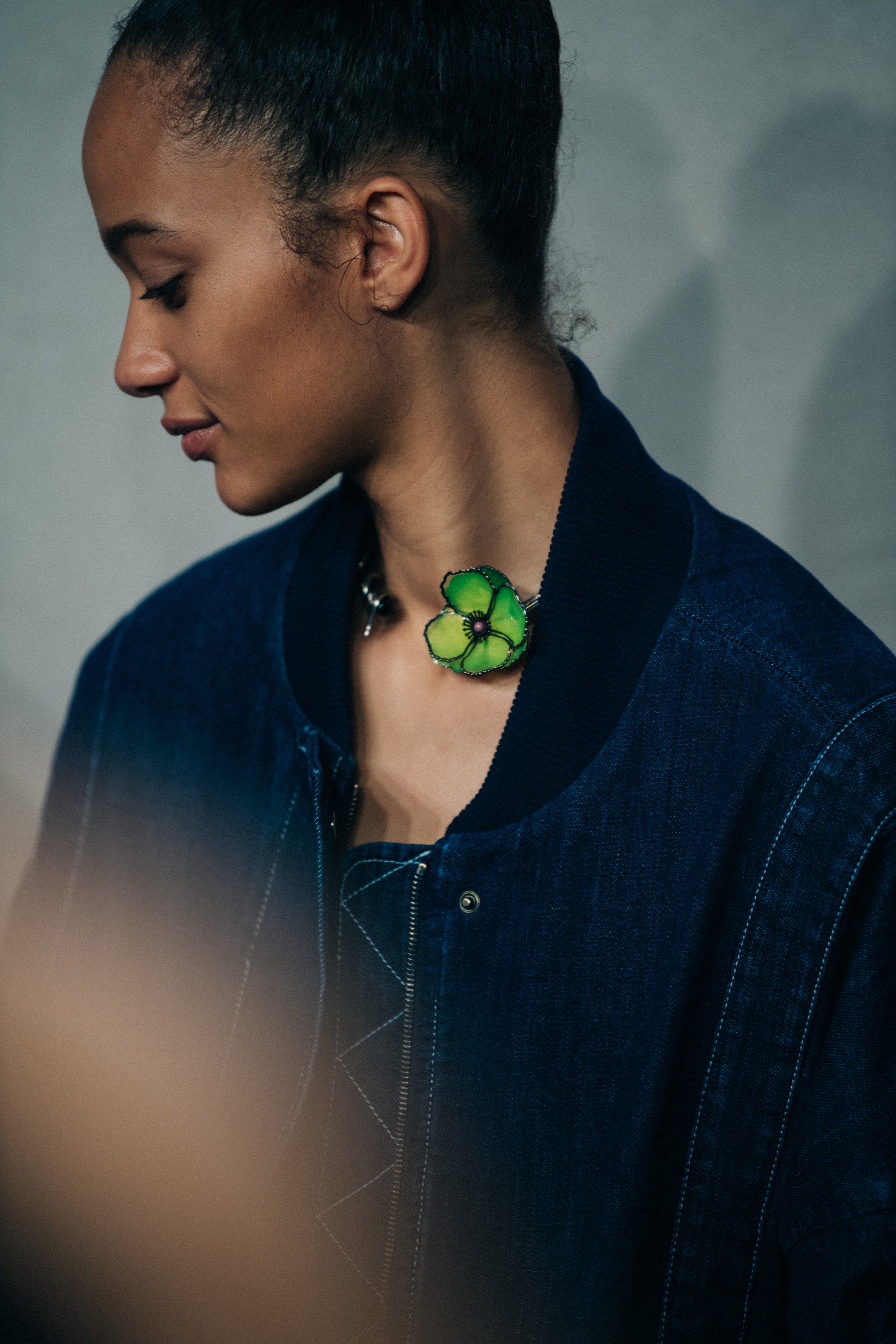 Selen Forrest backstage at Fendi