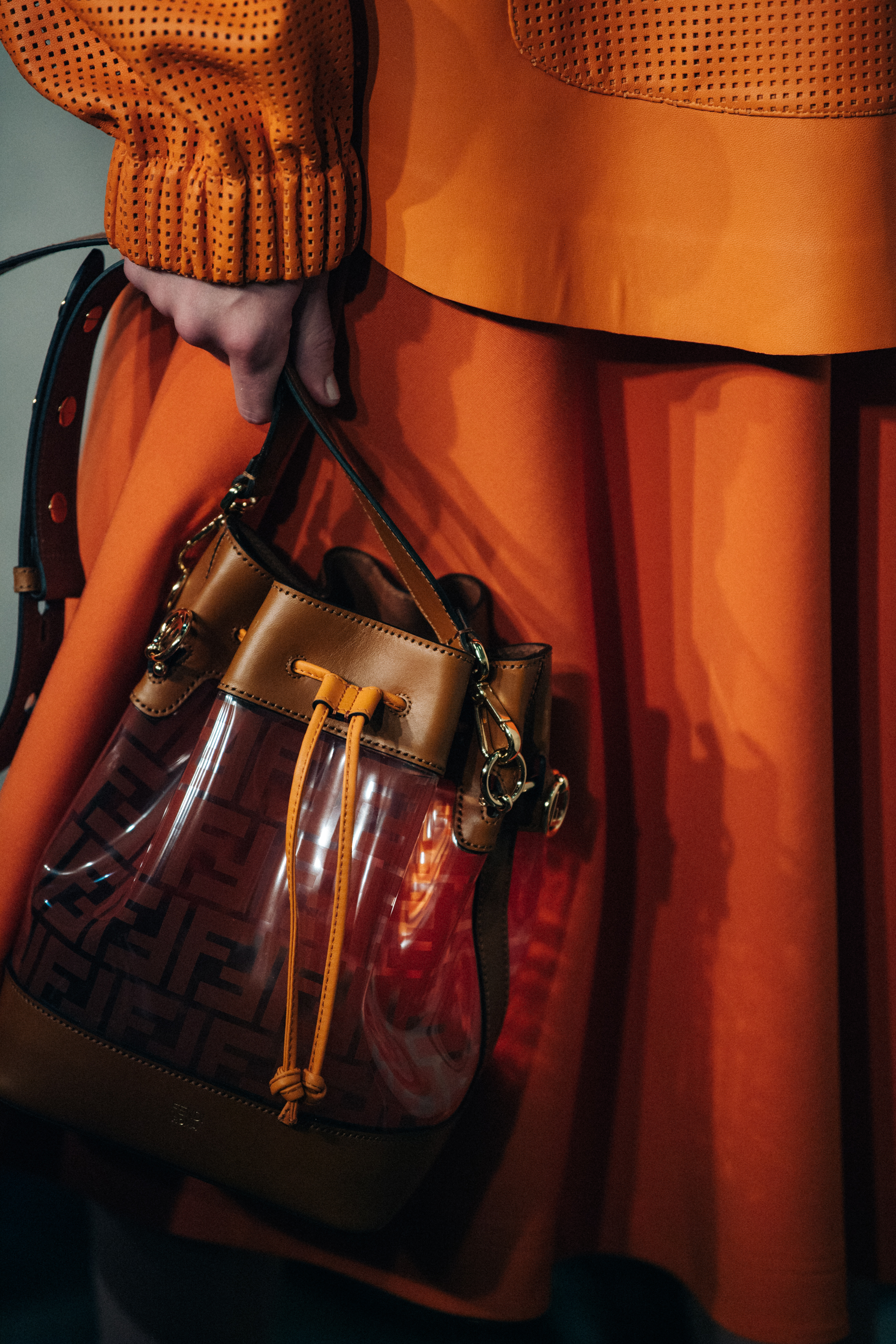 Ruth Bell backstage at Fendi