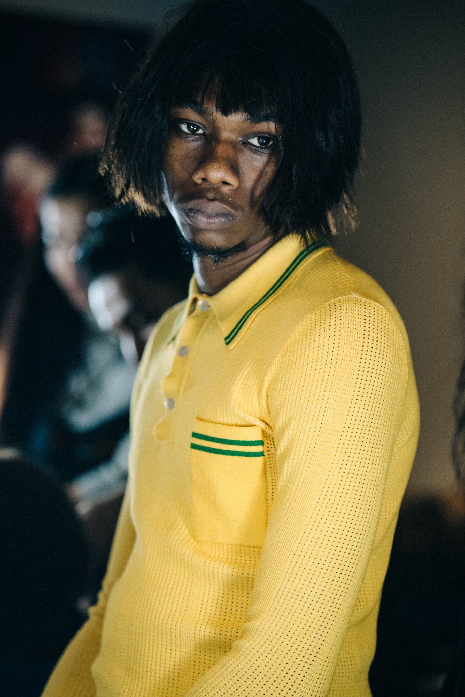 Model wearing yellow at Telfar