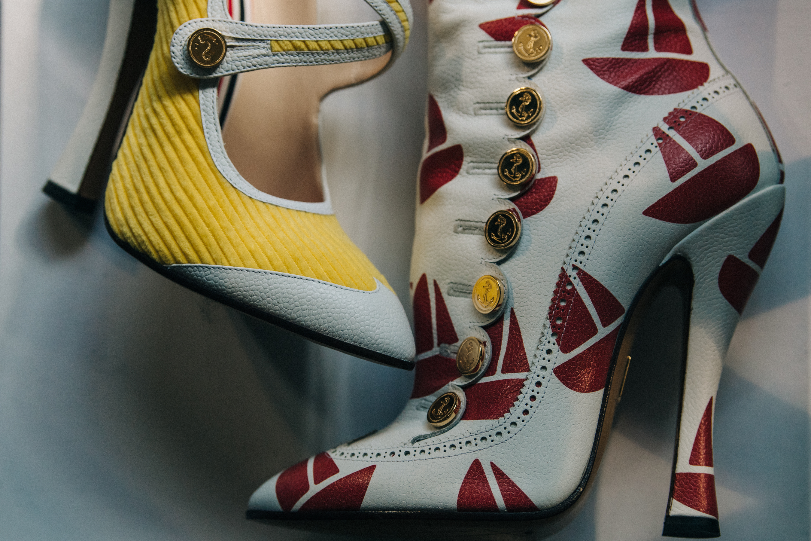 Shoes backstage at Thom Browne