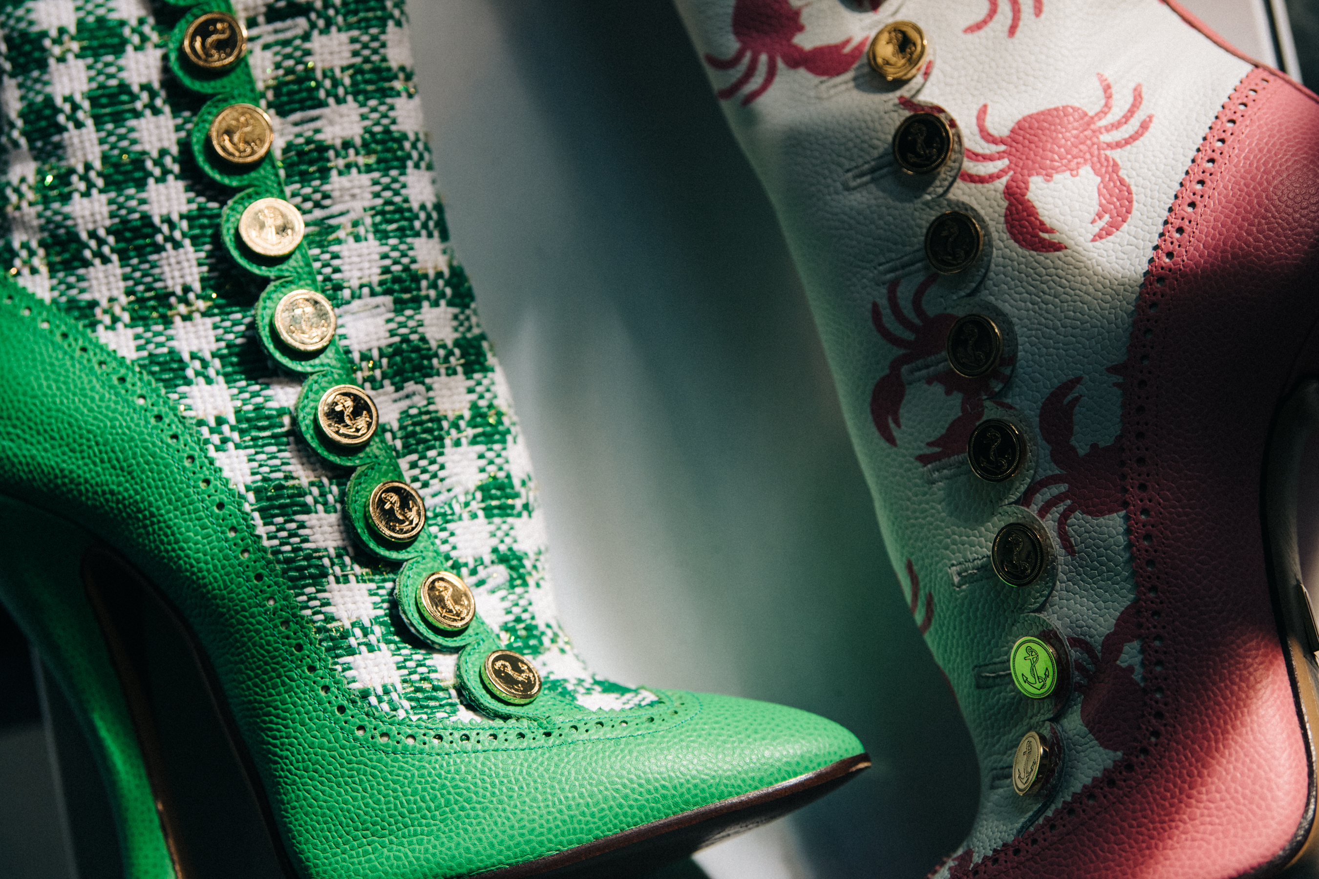 Shoes backstage at Thom Browne