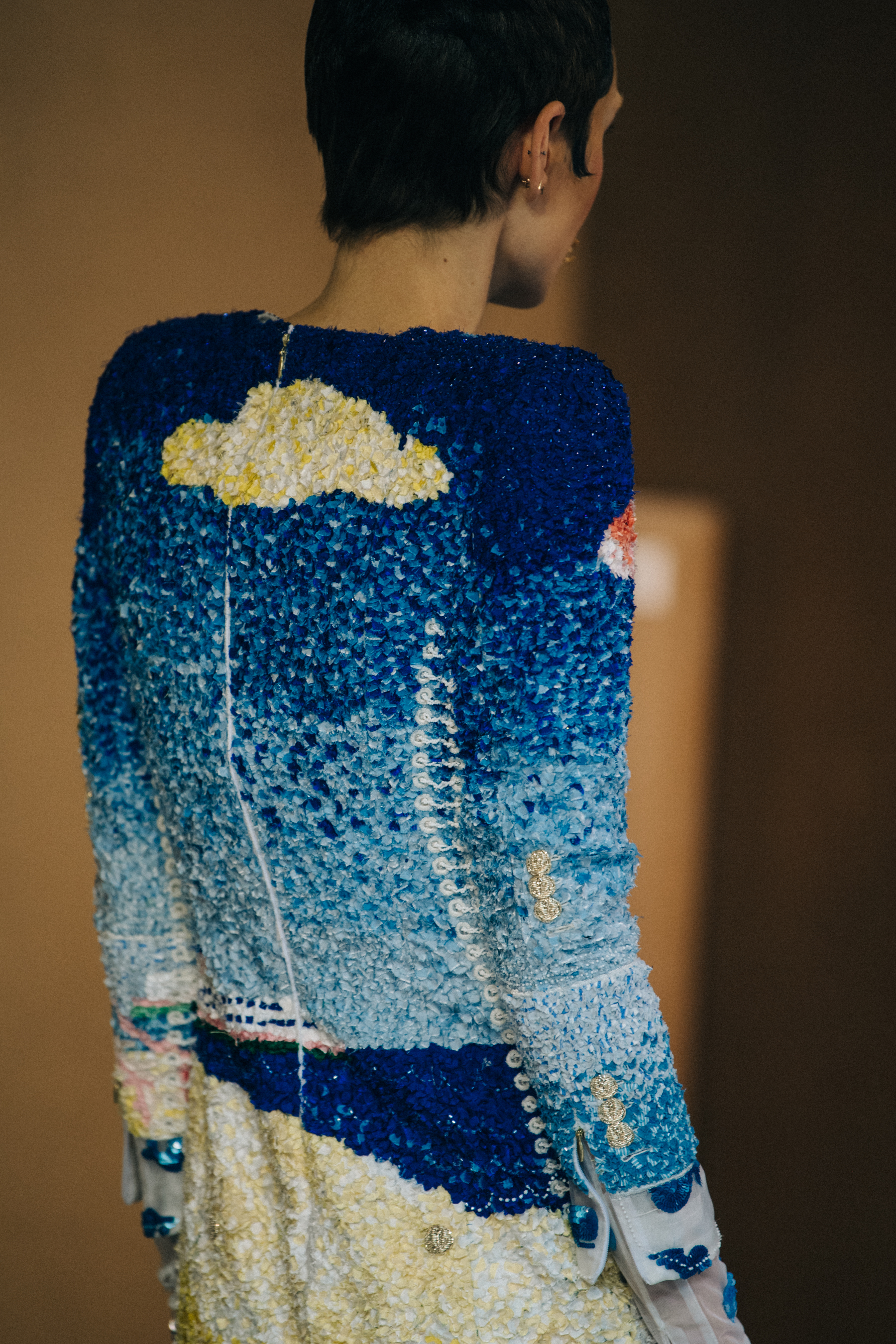 Janice Alida Joseph backstage at Thom Browne