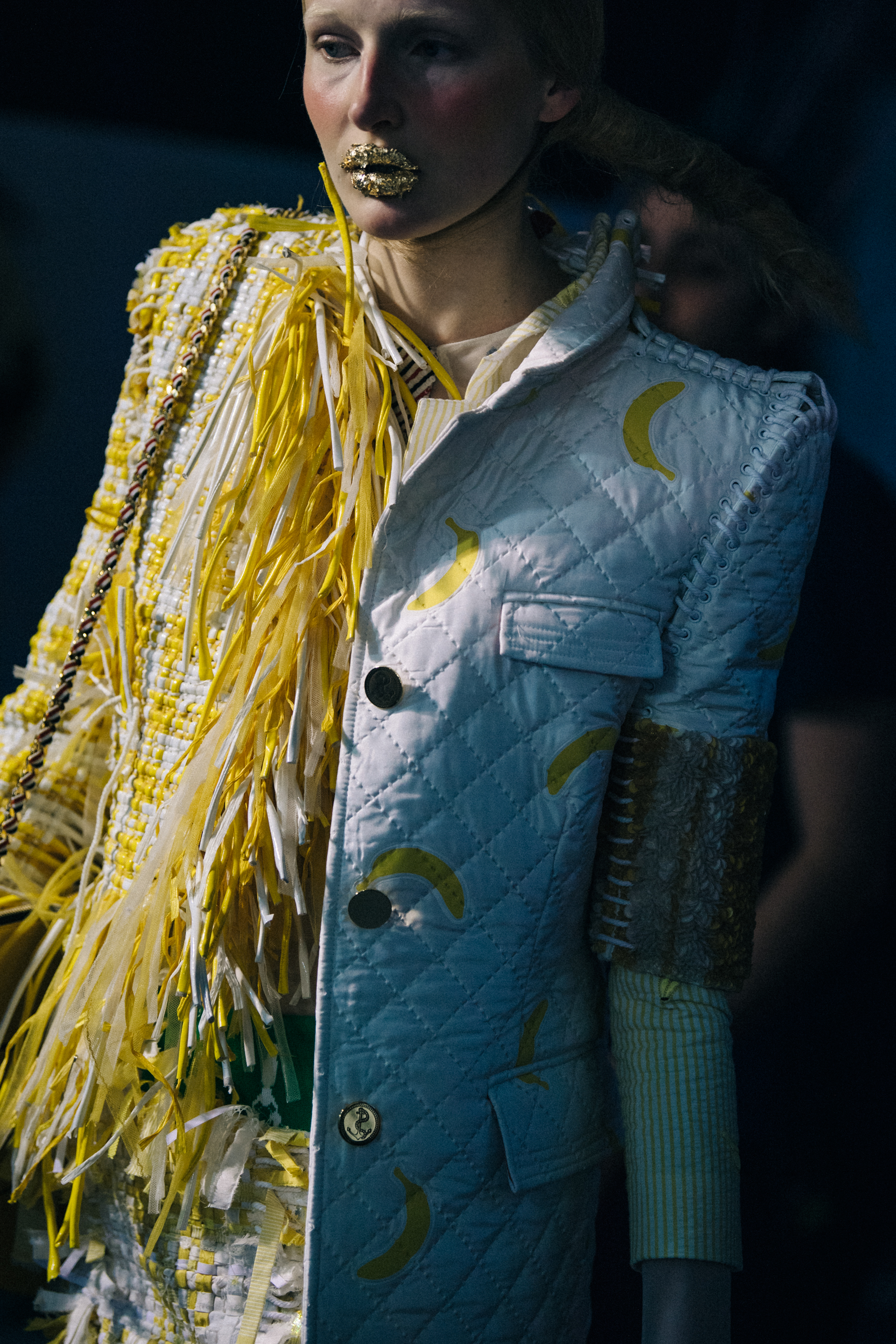 Leah Rodl backstage at Thom Browne